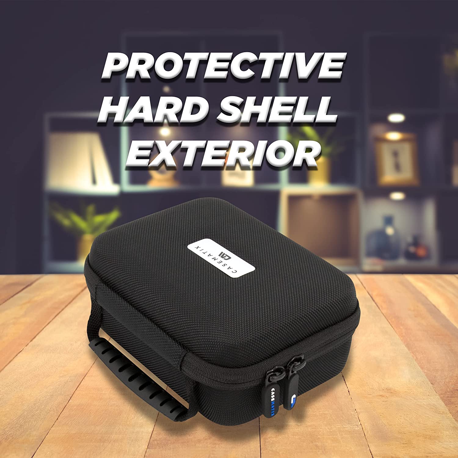 CASEMATIX Hard Shell Travel Watch Case for 2 Watches - Durable Protective Watch Box with Plush Foam Cushions & Carry Handle - Perfect for Business Trips, Vacations & Luxury Watch Storage