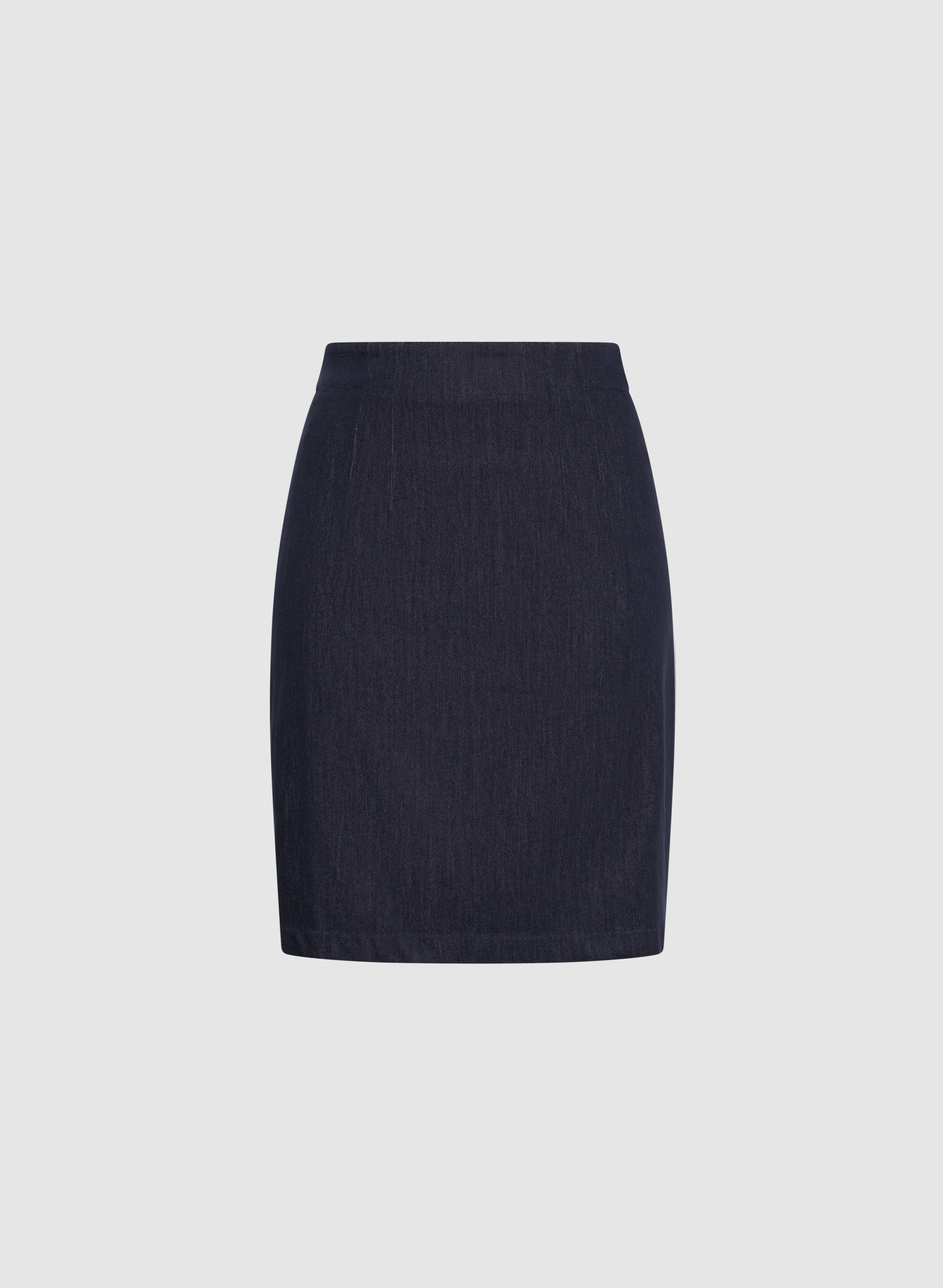 Stylish High-Waisted Denim Pencil Skirt for Women - Slim Fit Stretch Jeans Skirt - Perfect for Office, Date Night & Casual Outings