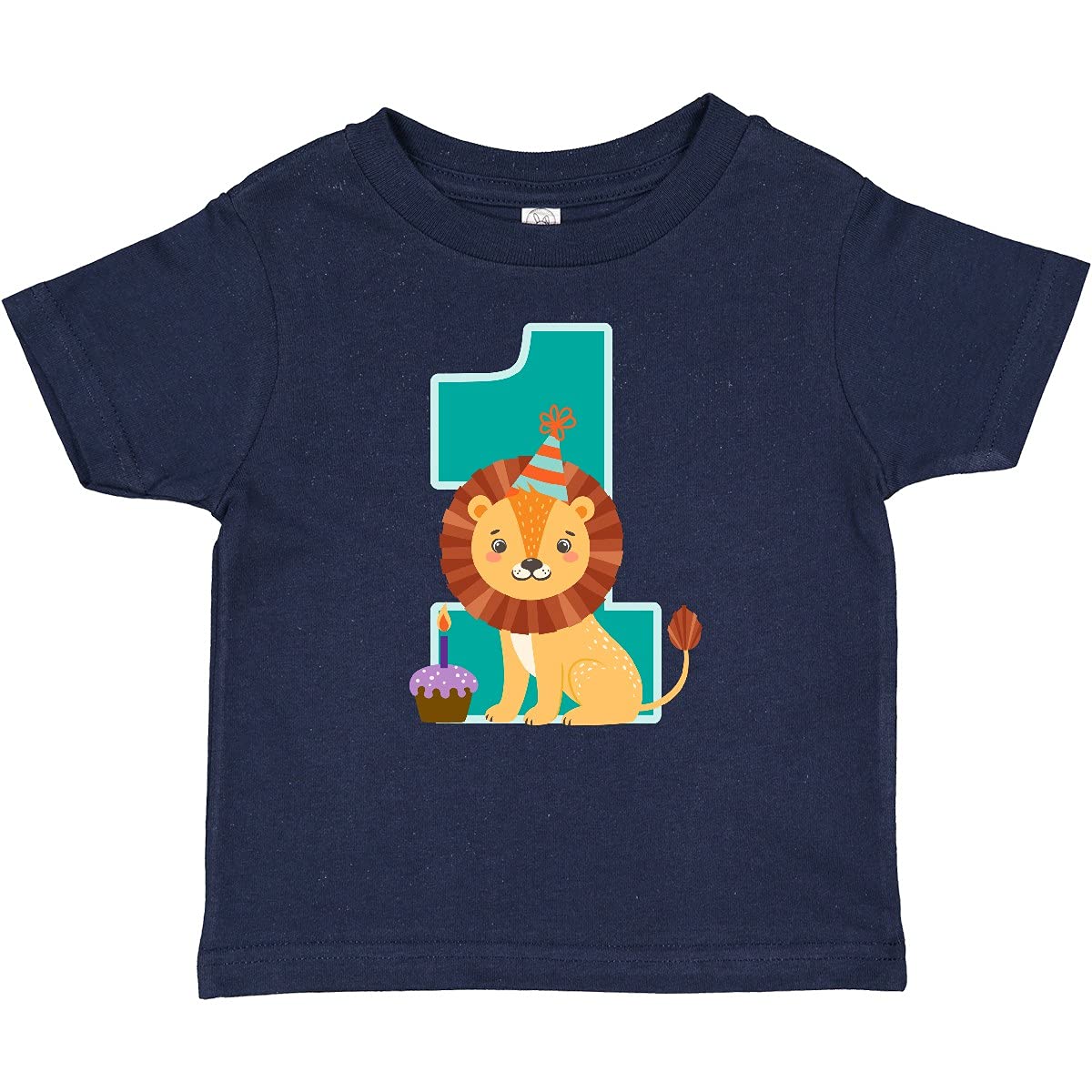 Inktastic Lion 1st Birthday Outfit for Boys - Cute 1 Year Old Baby T-Shirt - Perfect for Birthday Parties, Photo Shoots & Special Celebrations