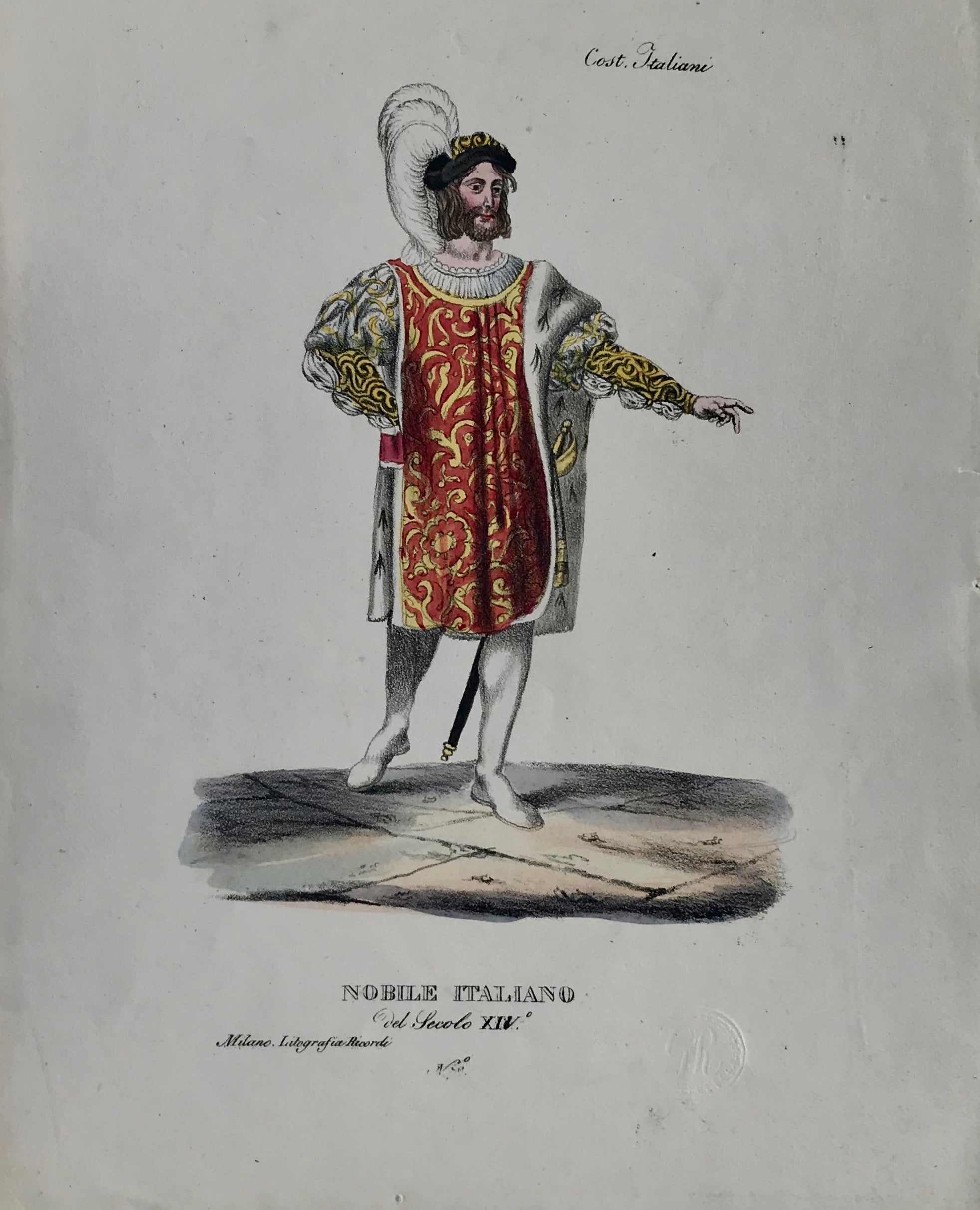 1799 Italian Clothing Design Stencils - Set of 2 (Nobleman & Arab Soldiers) for Historical Costume Making & Art Projects