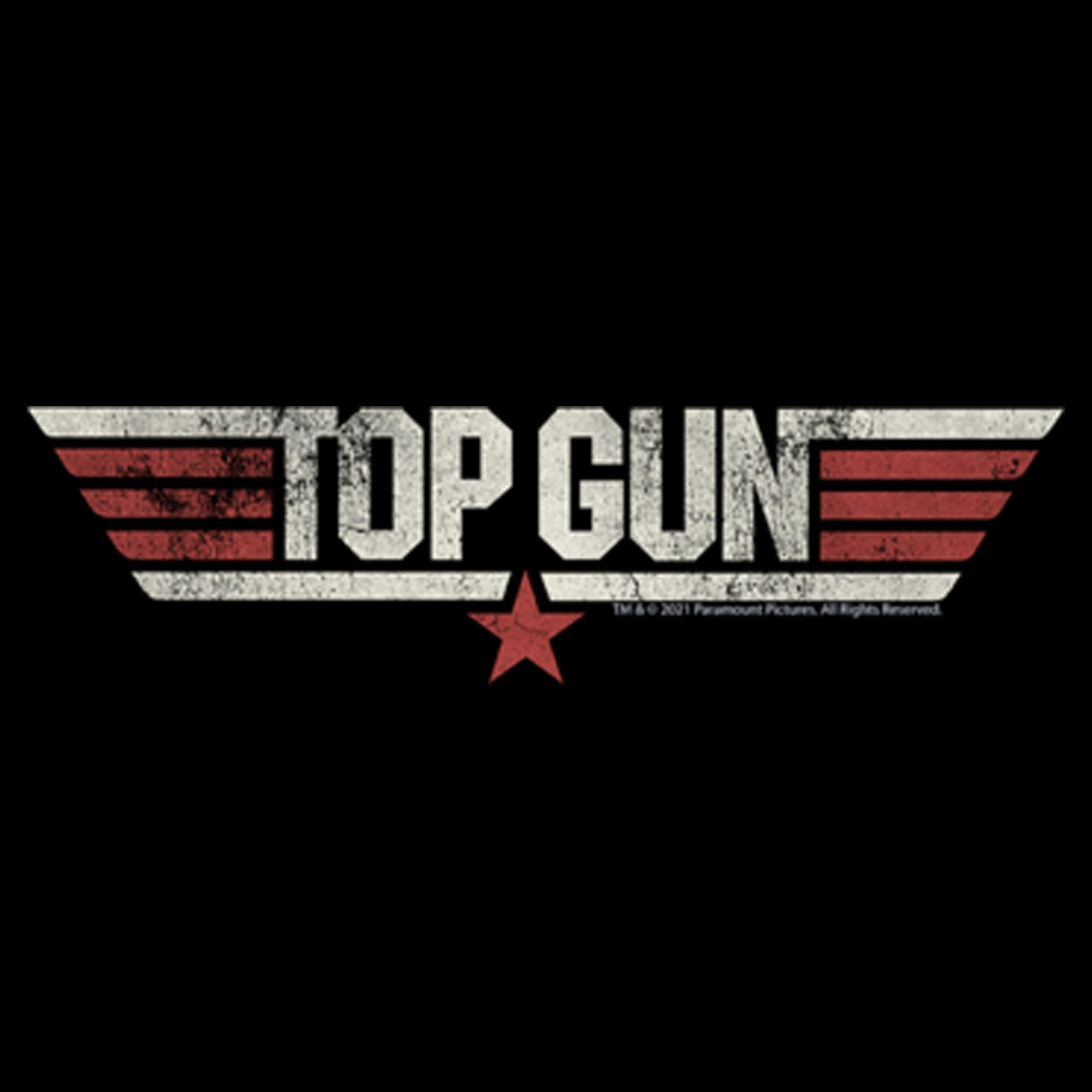 Top Gun Distressed Movie Logo T-Shirt for Men - Vintage Inspired Cotton Tee - Perfect for Casual Wear, Movie Nights & Fan Gifts
