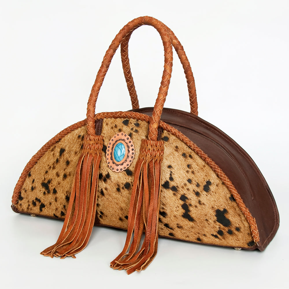 **American Darling Hair On Genuine Leather Women's Western Handbag Purse - Stylish Cowgirl Crossbody Bag for Rodeo, Country Music Festivals & Everyday Use**