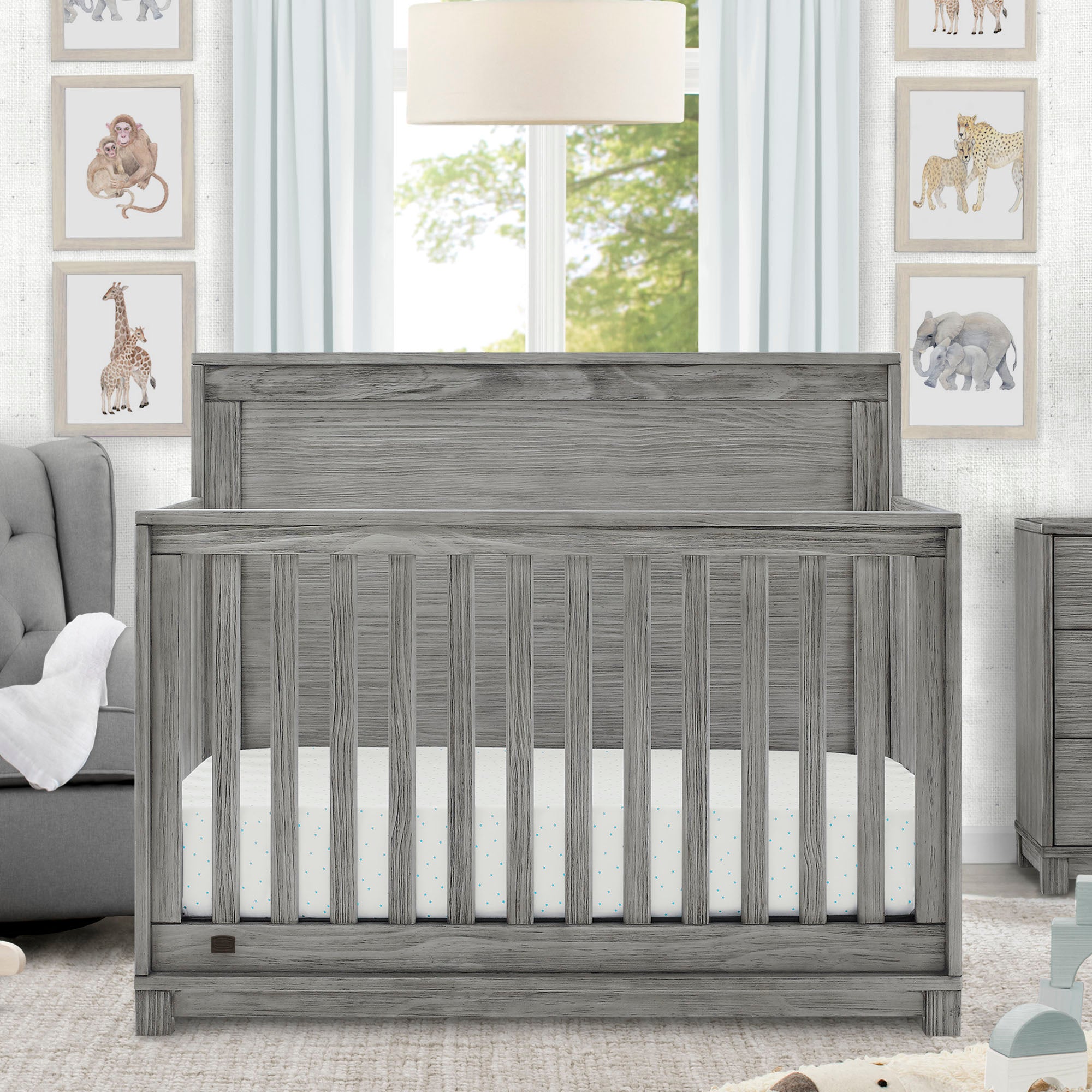 Willow 6-in-1 Convertible Baby Crib - Grow with Me Toddler Bed, Daybed & Full Size Bed - Safe & Stylish Nursery Furniture for Boys & Girls - Perfect for Newborn to Teen Years