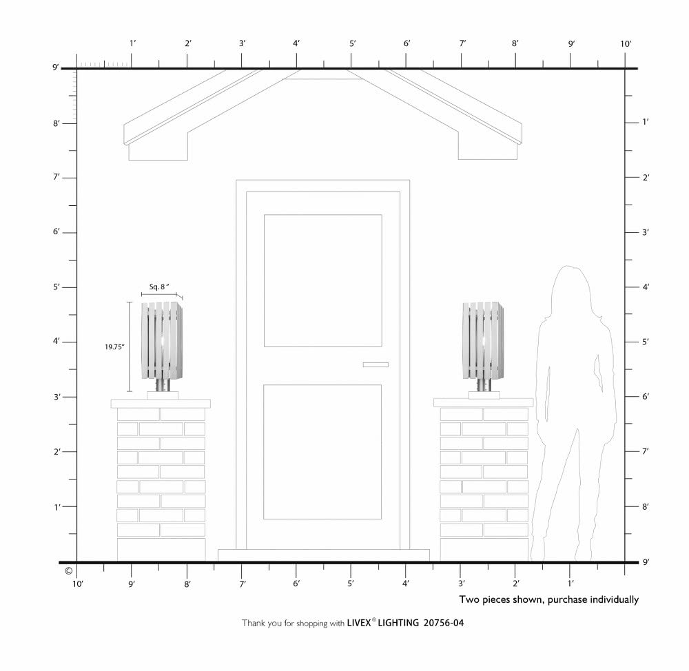 Livex Lighting 1-Light Satin Brass Outdoor Post Top Lantern - Elegant Exterior Lighting for Porch, Garden, and Pathway Illumination