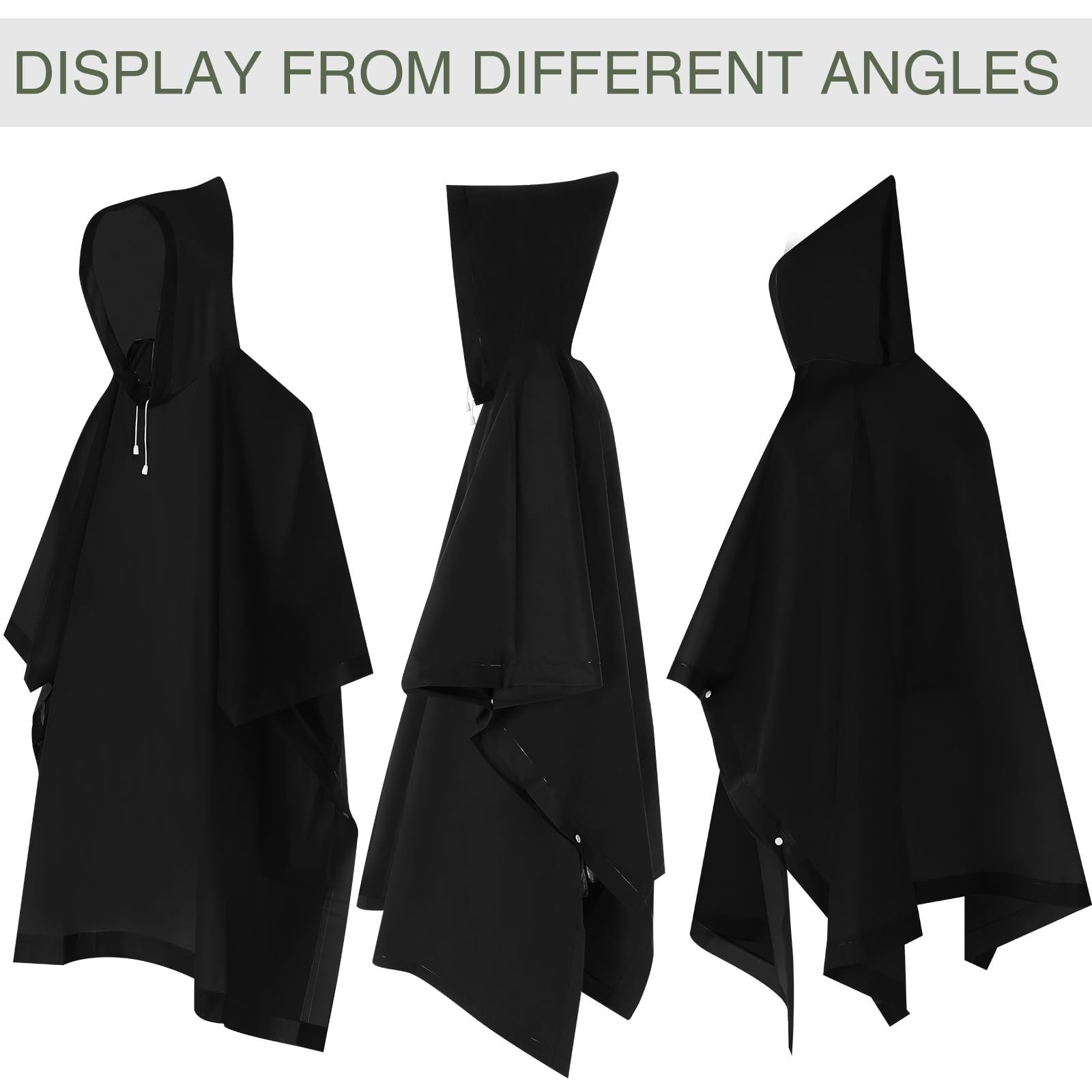 40 Pack Reusable Waterproof Rain Ponchos for Adults - Unisex Raincoat with Drawstring Hood, Lightweight & Portable Rain Jacket for Men & Women - Perfect for Outdoor Events, Camping, Hiking & Emergency Preparedness