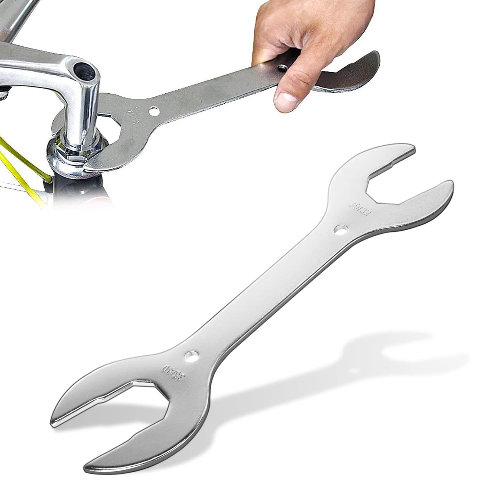Top-Spring 4-in-1 Bike Headset Wrench Spanner - 30/32/36/40mm Bicycle Repair Tool for Wheel Hubs & Pedals - Professional Bike Maintenance Multi-Tool for Cyclists & DIY Enthusiasts - Perfect for Road Bikes, Mountain Bikes & Home Workshop Repairs