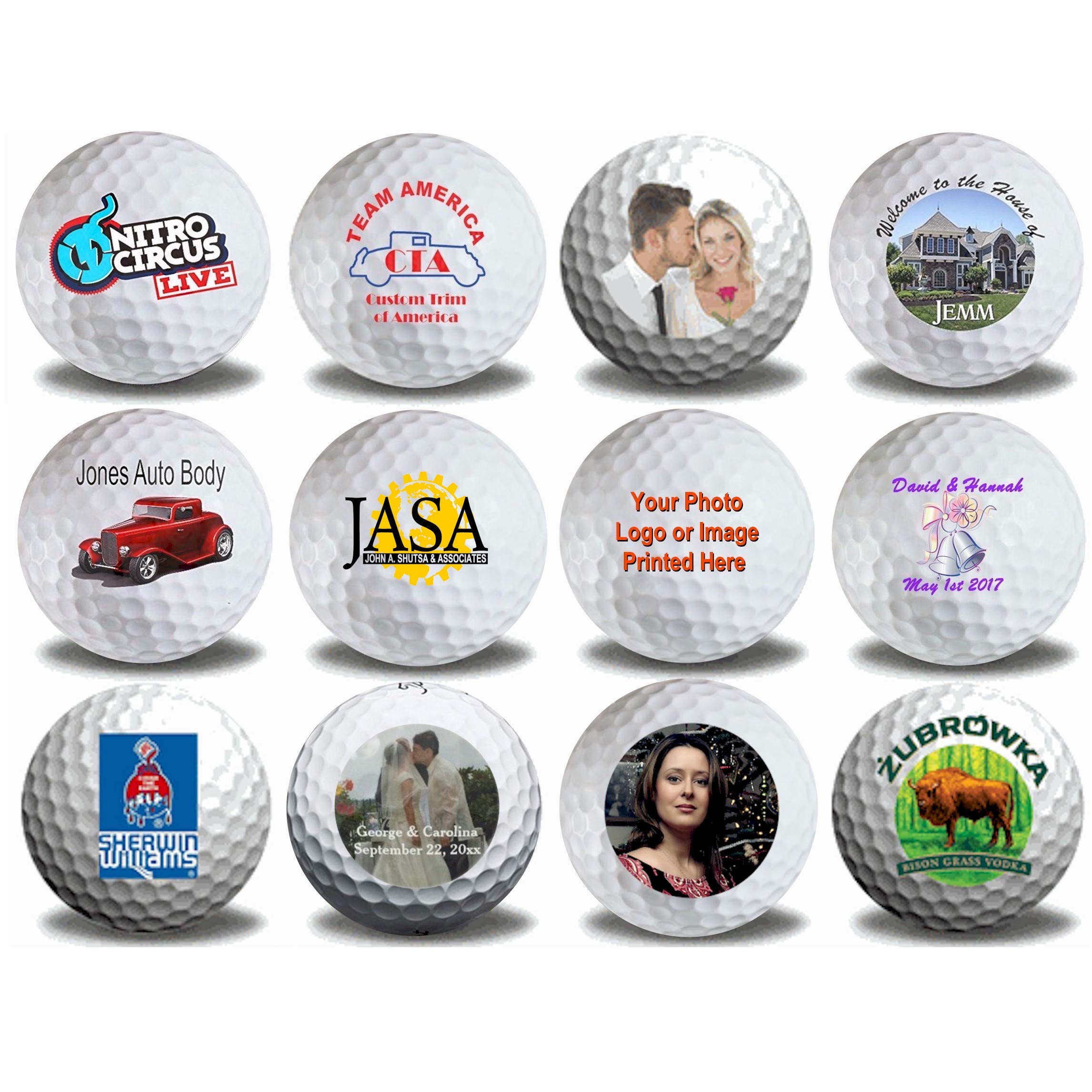 TaylorMade Distance+ Personalized Golf Balls 12-Pack - Custom Logo Golf Balls for Your Unique Swing | Perfect for Tournaments, Gifts & Holidays with Festive Christmas Ribbon Packaging