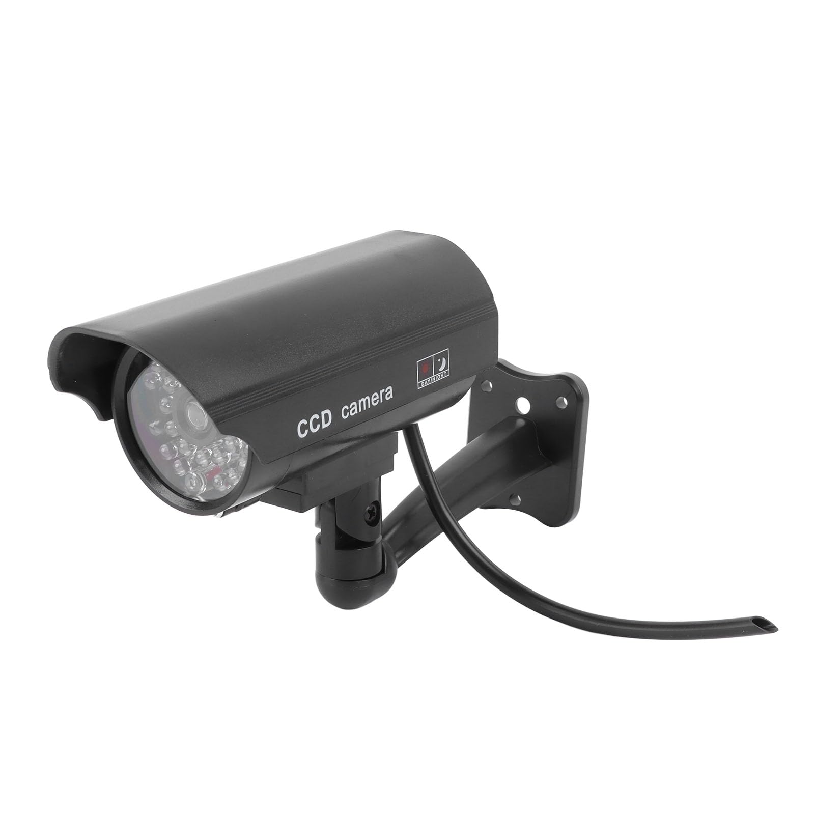 Fake Security Camera with Red Flashing Lights & Warning Sticker - Dummy CCTV Dome Surveillance System for Indoor & Outdoor Use - Ideal for Home, Office, and Store Security Deterrent