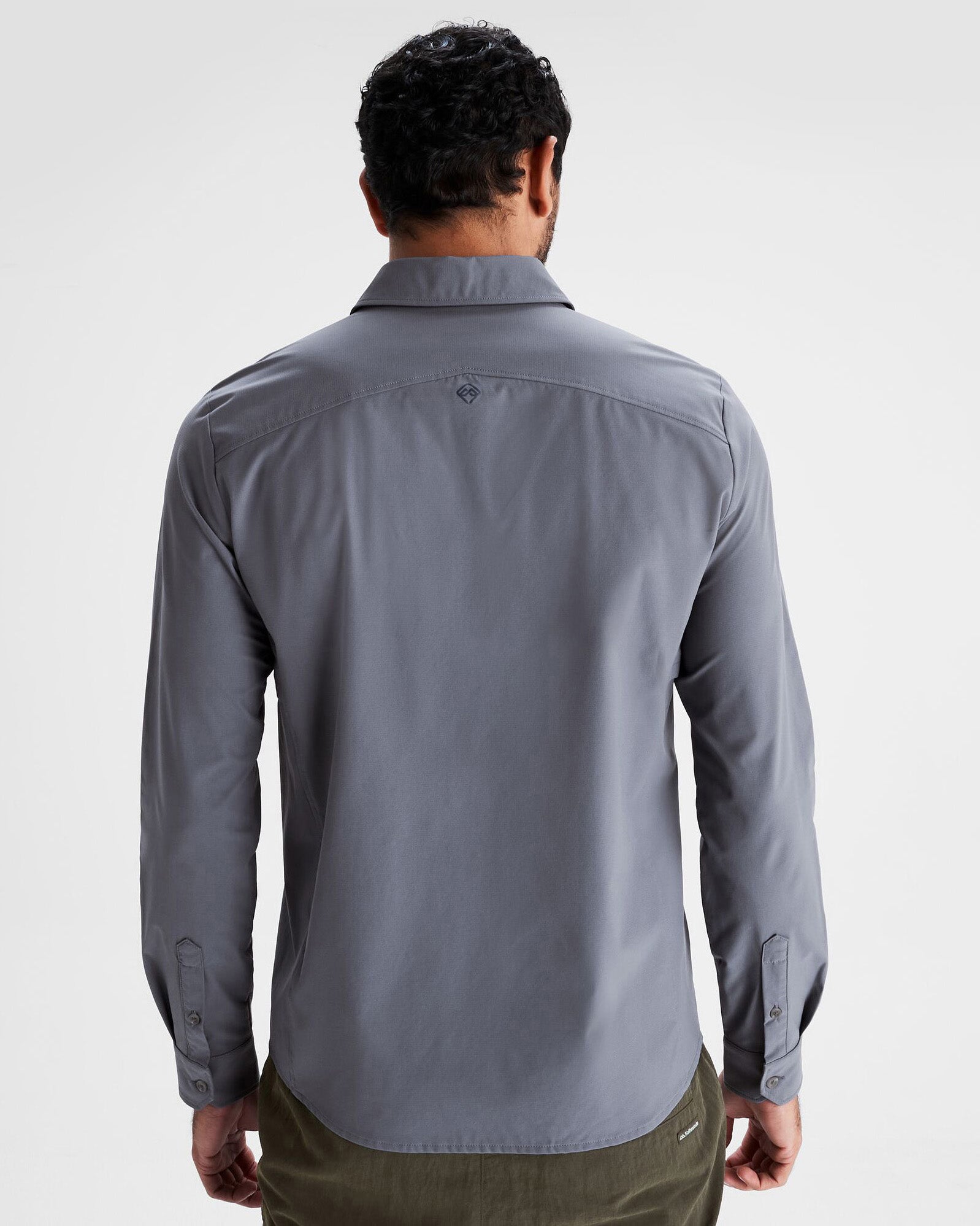 Men's Sun Protection Long Sleeve Shirt - UPF 50+ Lightweight Quick-Dry Fishing Hiking Shirt in Light Navy - Perfect for Outdoor Activities & Sun Safety