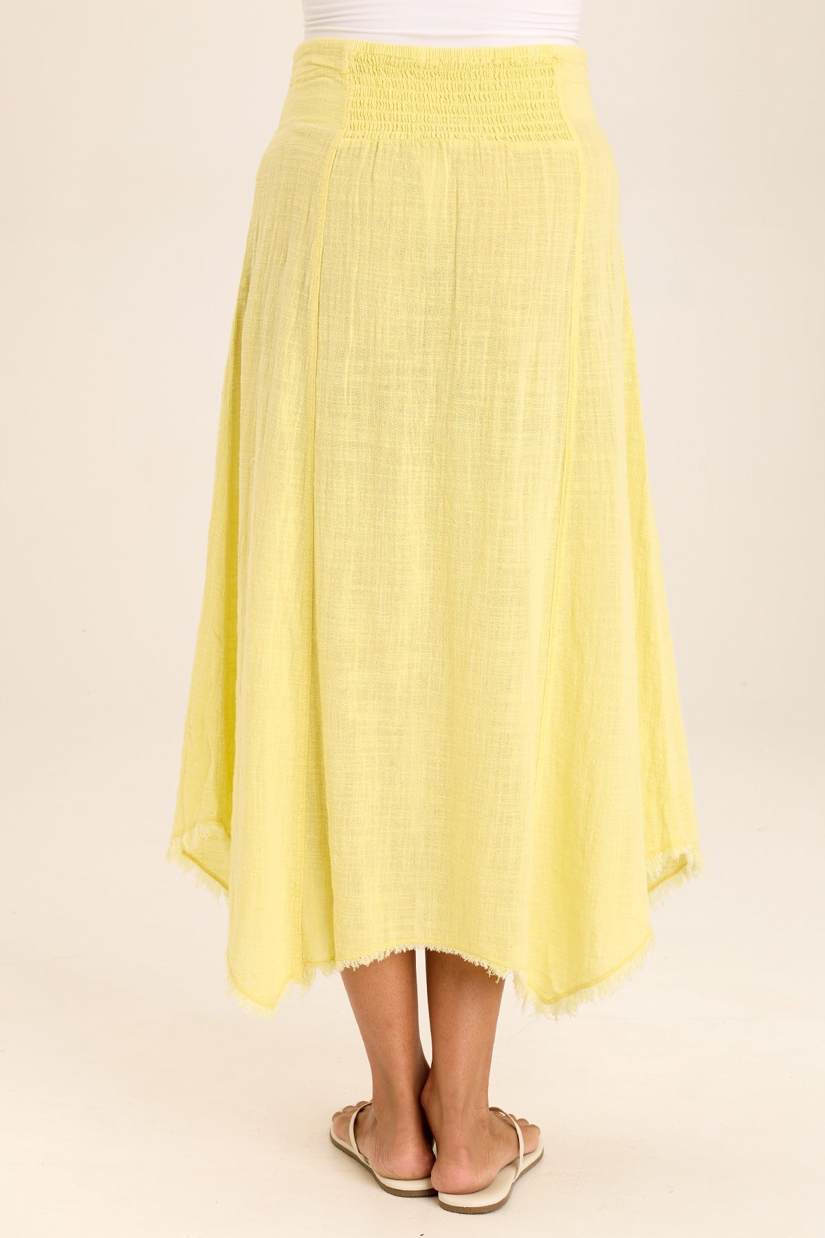 Zuri Gauze Handkerchief Casual Midi Skirt - Breathable Summer Skirt for Women | Boho Beach Skirt, Vacation Outfit, Daytime Dress for Casual Wear & Outdoor Activities