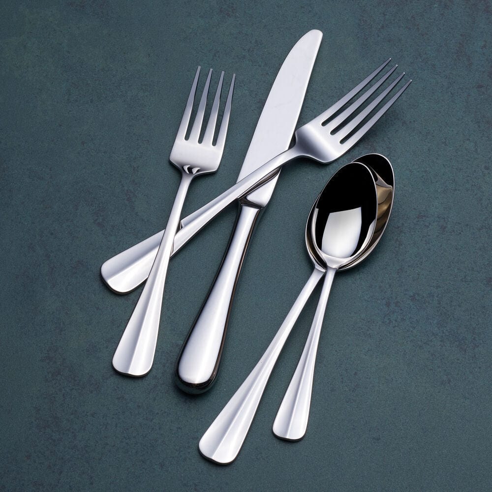 Premium Riggs 20-Piece Stainless Steel Flatware Set - Service for 4 - Elegant Dinnerware for Formal Dining, Family Gatherings & Special Occasions