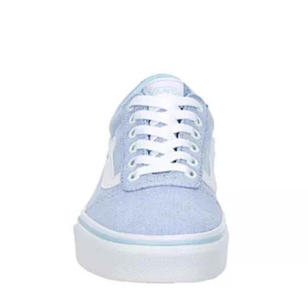 Vans Women's Ward Summer Canvas Sneakers - Lace Up Casual Shoes - Cool Blue for Outdoor Walking & Street Fashion