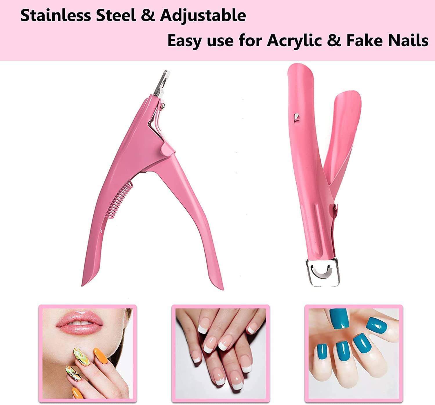 Shills Professional Nail Scissors - Precision Manicure Tool for Acrylic & Fake Nails | U-Shape Trimmer & Nail Shaper | Perfect for Salon & Home Nail Care