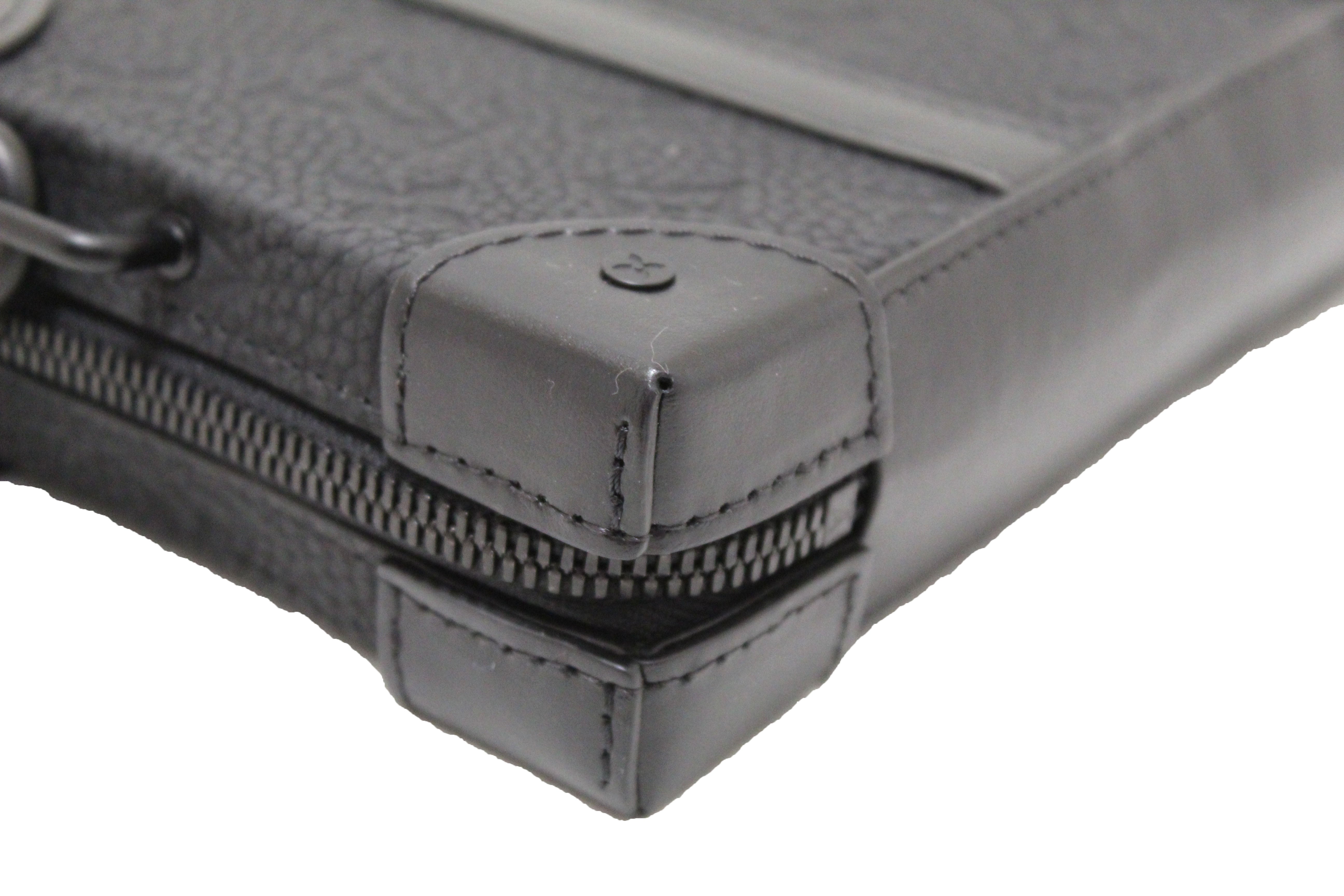 Authentic Louis Vuitton Black Taurillon Monogram Leather Soft Trunk Wallet with Adjustable Strap - Luxury Crossbody Wallet for Men & Women, Perfect for Travel, Shopping & Everyday Use