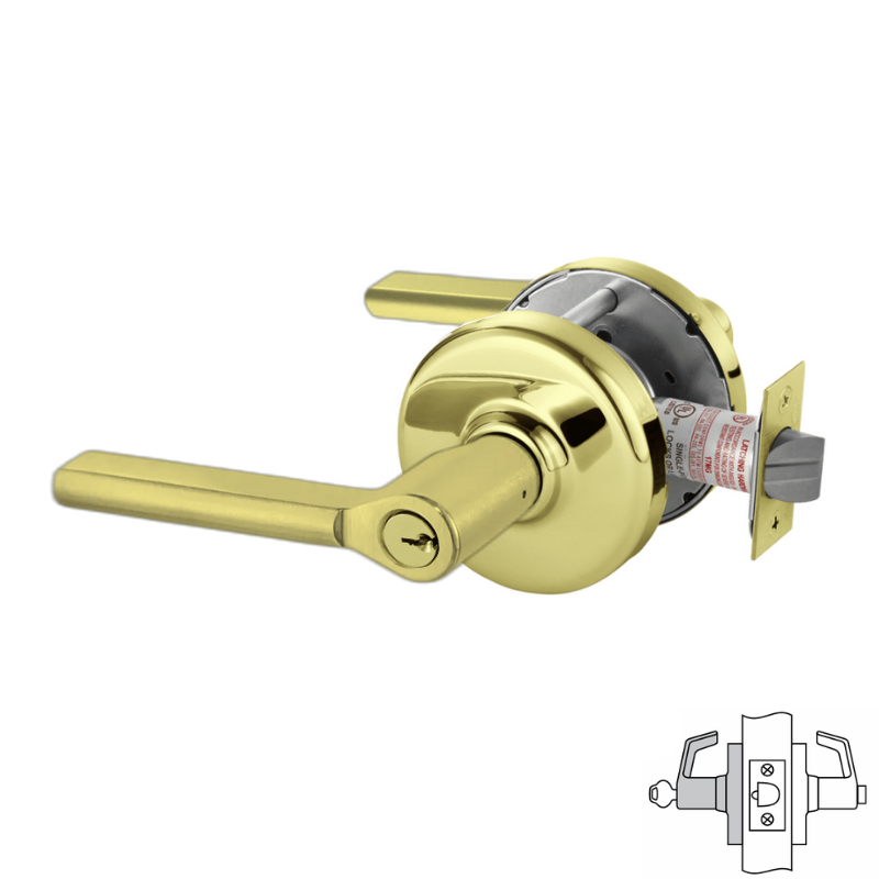 Corbin Russwin CLX3361 102D Commercial Cylindrical Door Lock - Entry & Office Function with Decorative Lever & Multiple Core Options - Perfect for Office Buildings, Schools & Commercial Spaces