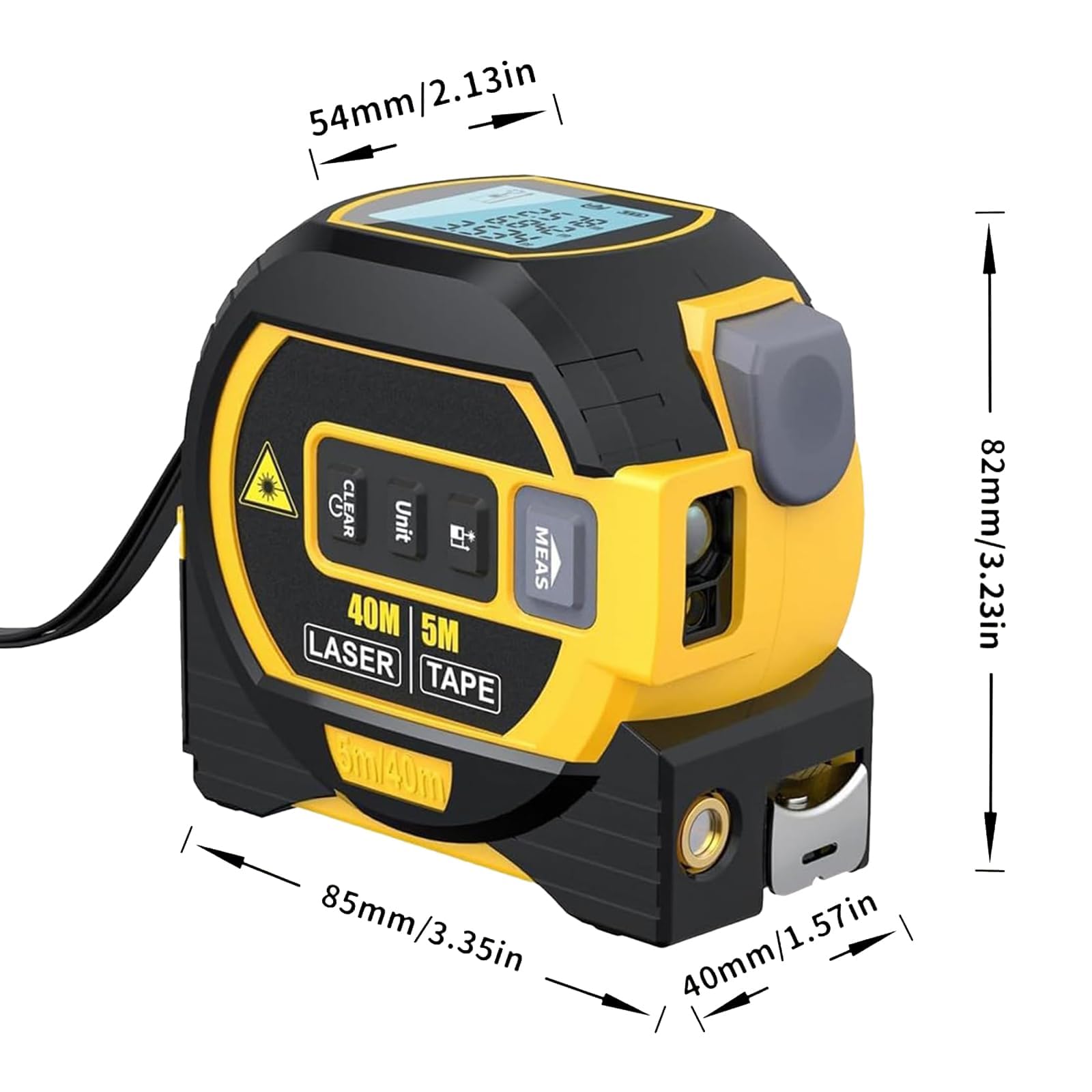 2025 New 3-in-1 Digital Tape Measure with LED Display - The Almighty Ruler by Almighty Tools (Blue, 2-Pack) - Perfect for Construction, DIY Projects & Home Improvement