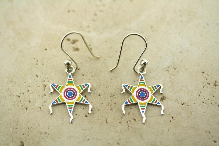 Enamel Star Drop Earrings for Women - Elegant Dangle Earrings for Party, Wedding & Everyday Wear