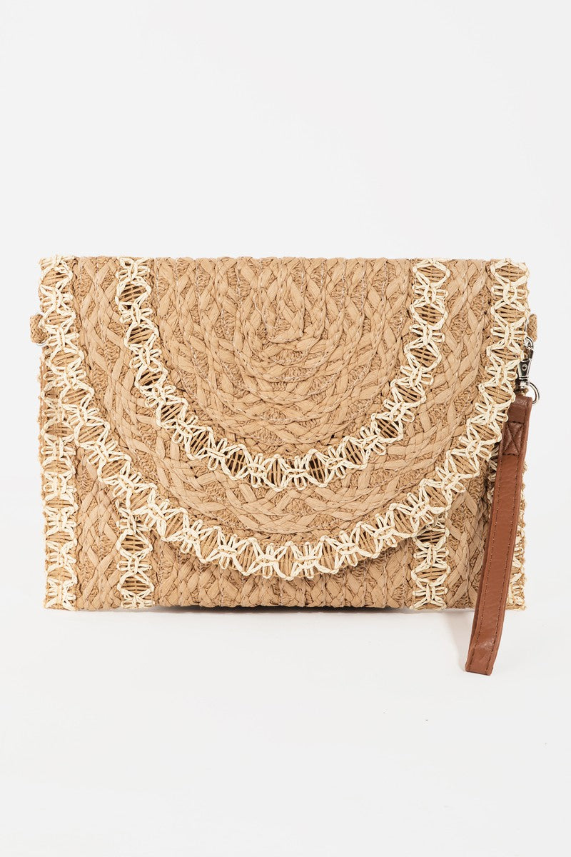 Stylish Contrast Stitch Curved Flap Clutch Purse for Women - Perfect for Evening Parties, Weddings & Special Occasions