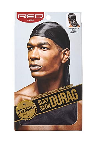 Premium Red Silky Satin Durag for Men & Women - Soft & Breathable Hair Protection - Perfect for Sleeping, Styling & Waves