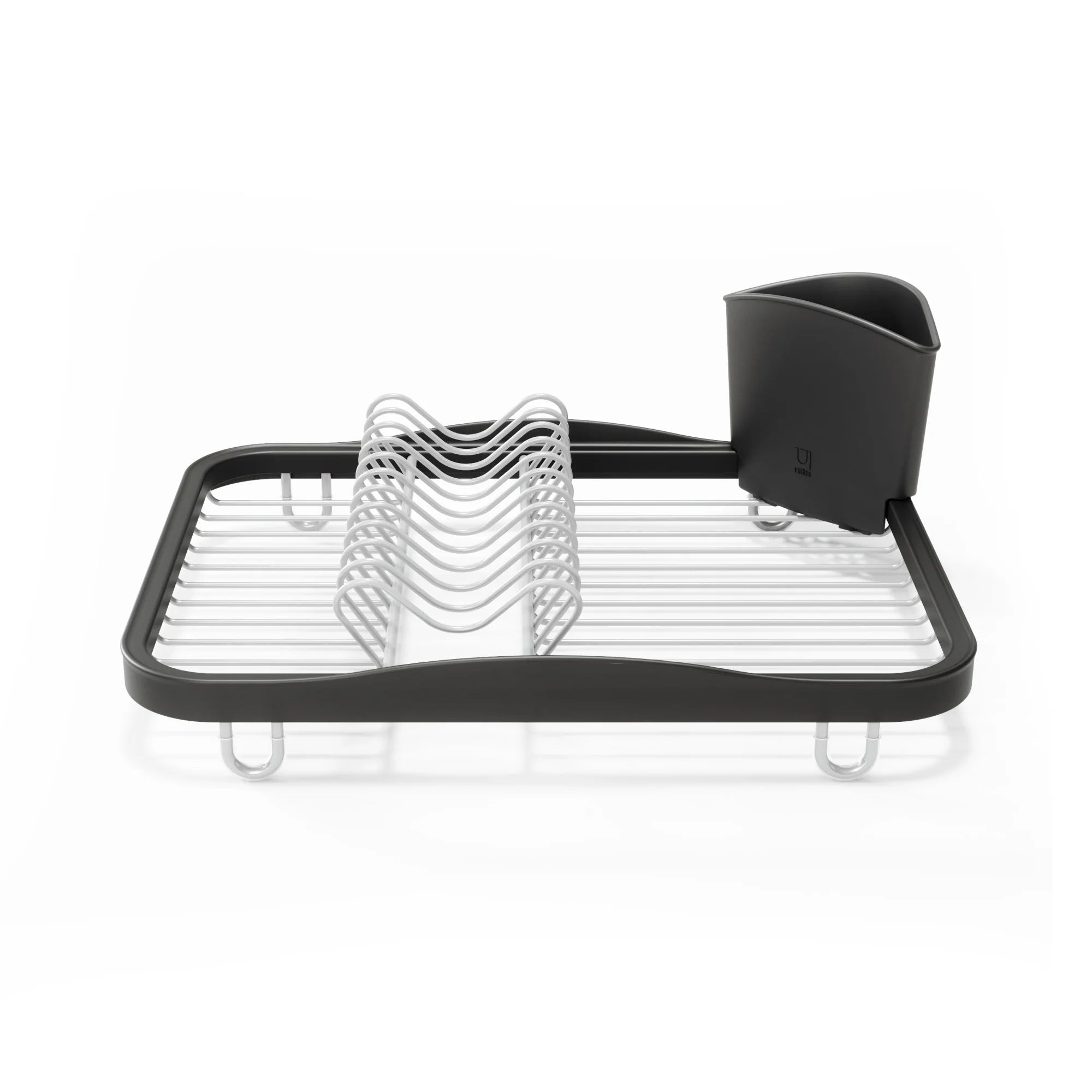 Stainless Steel Countertop Dish Rack with Drying Tray - Space Saving Kitchen Organizer for Dishes, Cups & Utensils - Perfect for Small Apartments, RVs & Compact Kitchens