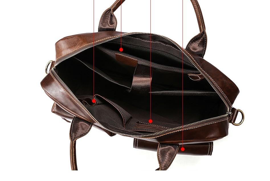 Stylish Brown Leather Messenger Bag for Women & Men - Perfect for Work, Travel, and Everyday Use