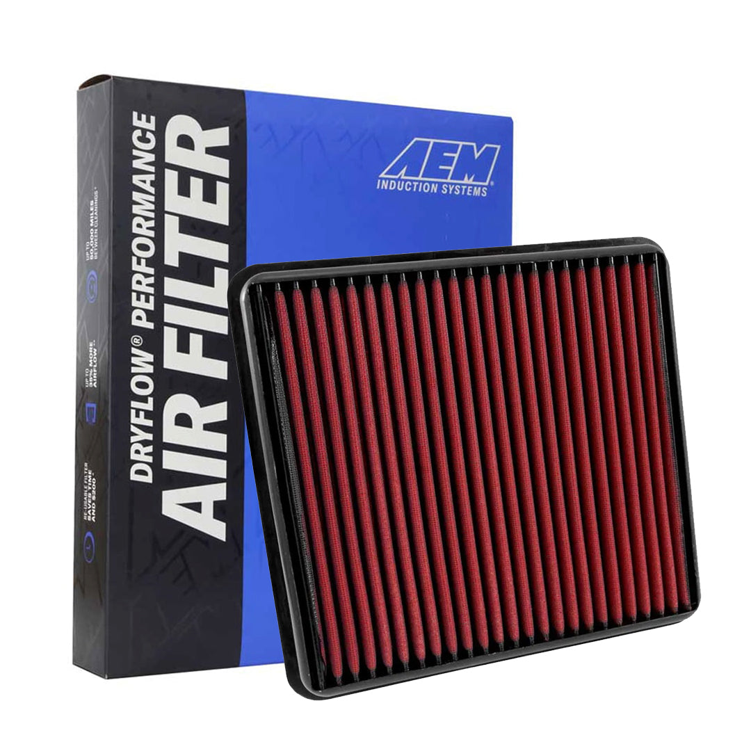 AEM 28-20387 Dryflow Washable Air Filter - High Performance Reusable Air Filter for Cars, Trucks & SUVs - Perfect for Off-Roading, Racing & Daily Driving
