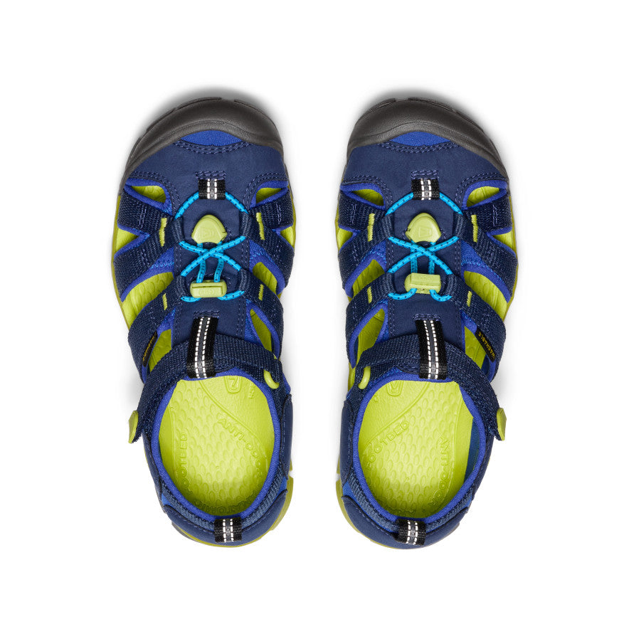Big Kids' Seacamp II CNX Water Shoes | Navy Blue & Chartreuse | Lightweight Quick-Dry for Beach, Pool & Water Sports