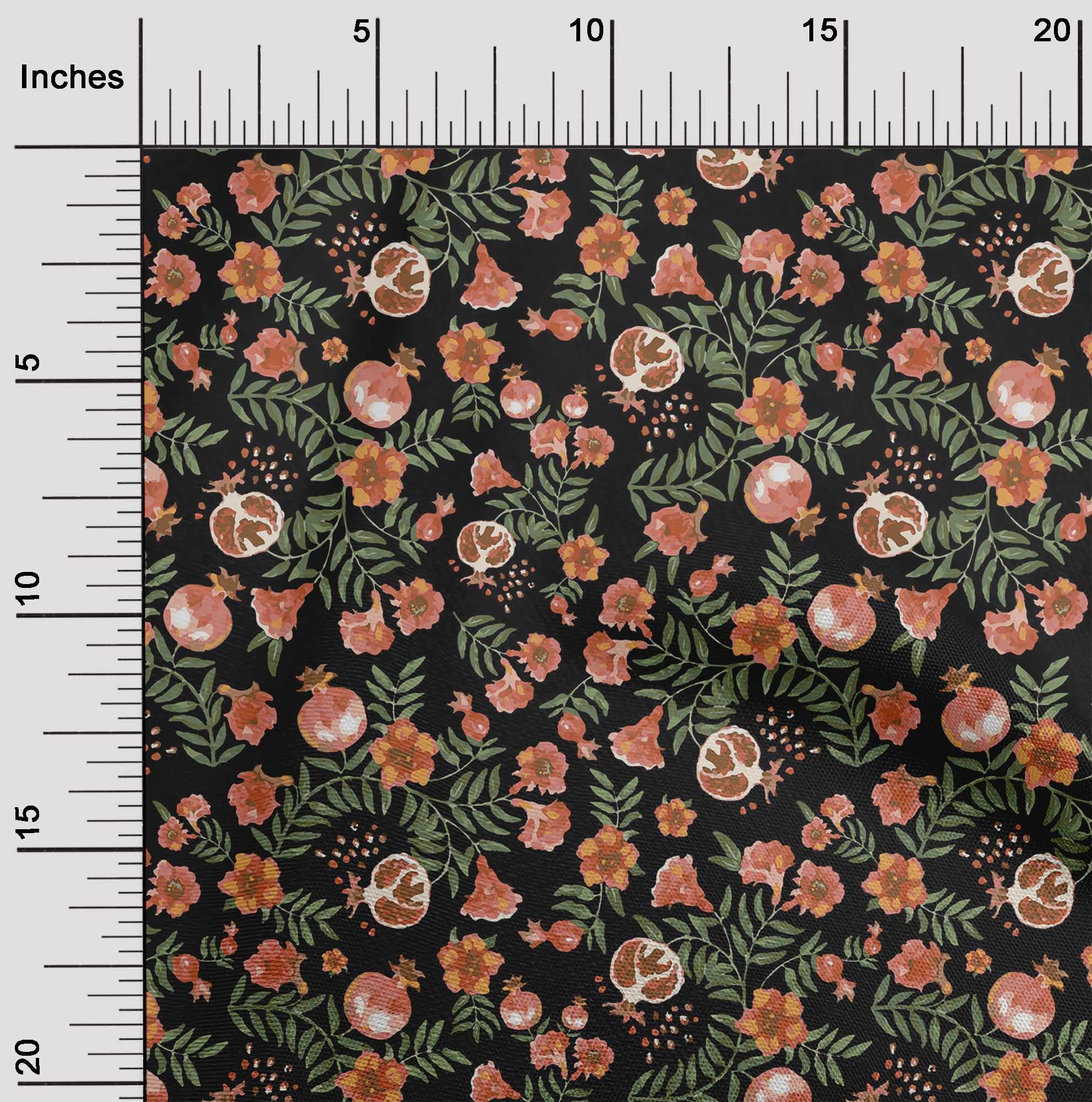 Premium Cotton Silk Black Suzani Dress Fabric - 42 Inch Wide by The Yard - Asian Print Material for Dresses, Skirts & Home Decor