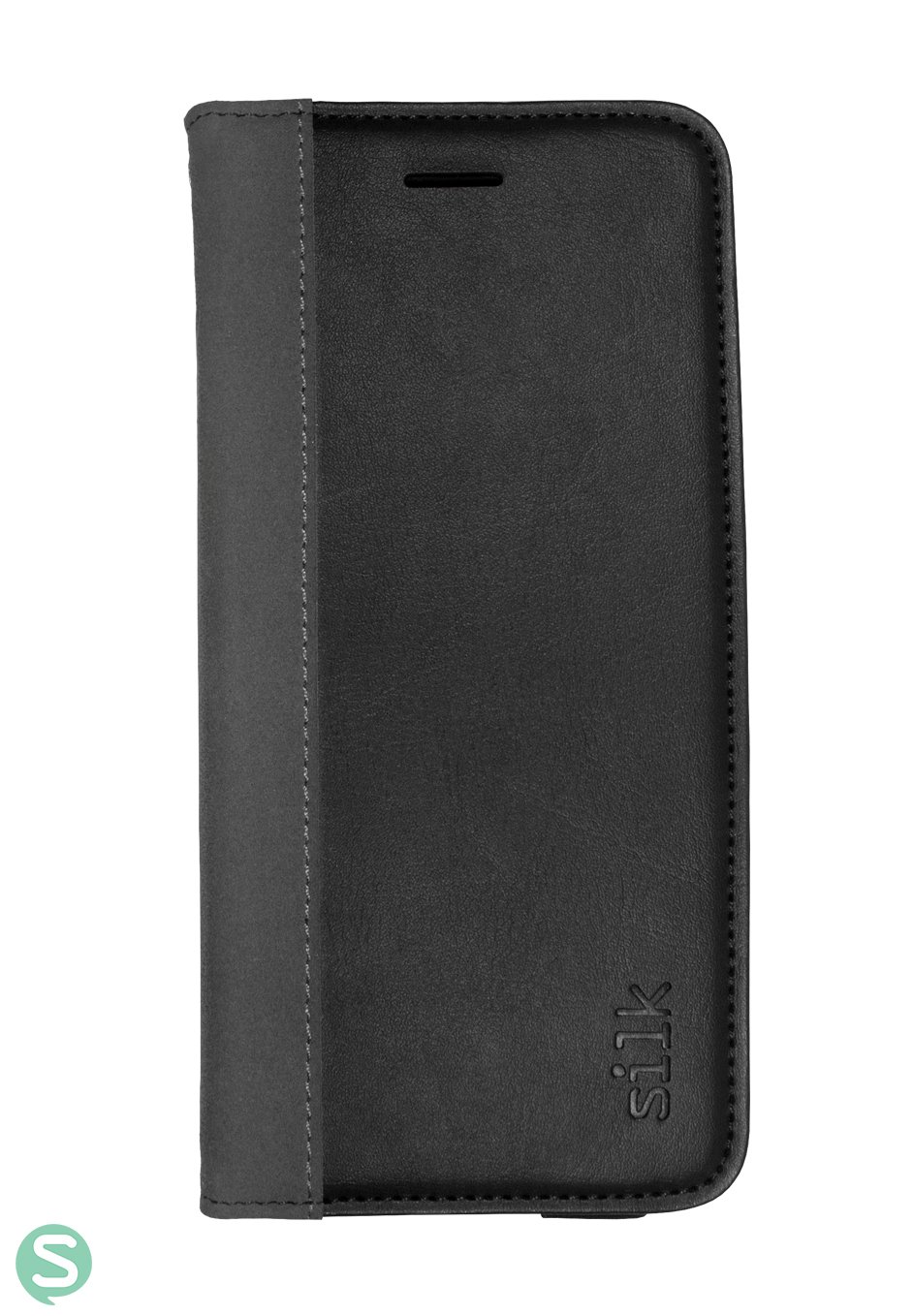 Smartish Galaxy S7 Wallet Case - Genuine Leather Flip Cover with Card Slots & Kickstand | Slim Protective Phone Case for Samsung Galaxy S7 | Perfect for Business, Travel & Everyday Use (Black Onyx)