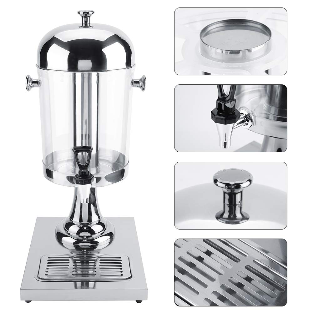 Premium Stainless Steel Beverage Dispenser - Heavy Duty Hot & Cold Drink Machine for Restaurants, Hotels, Bars - Commercial Grade Silver Drink Dispenser for Coffee, Tea, Juice, Lemonade, and Party Serving