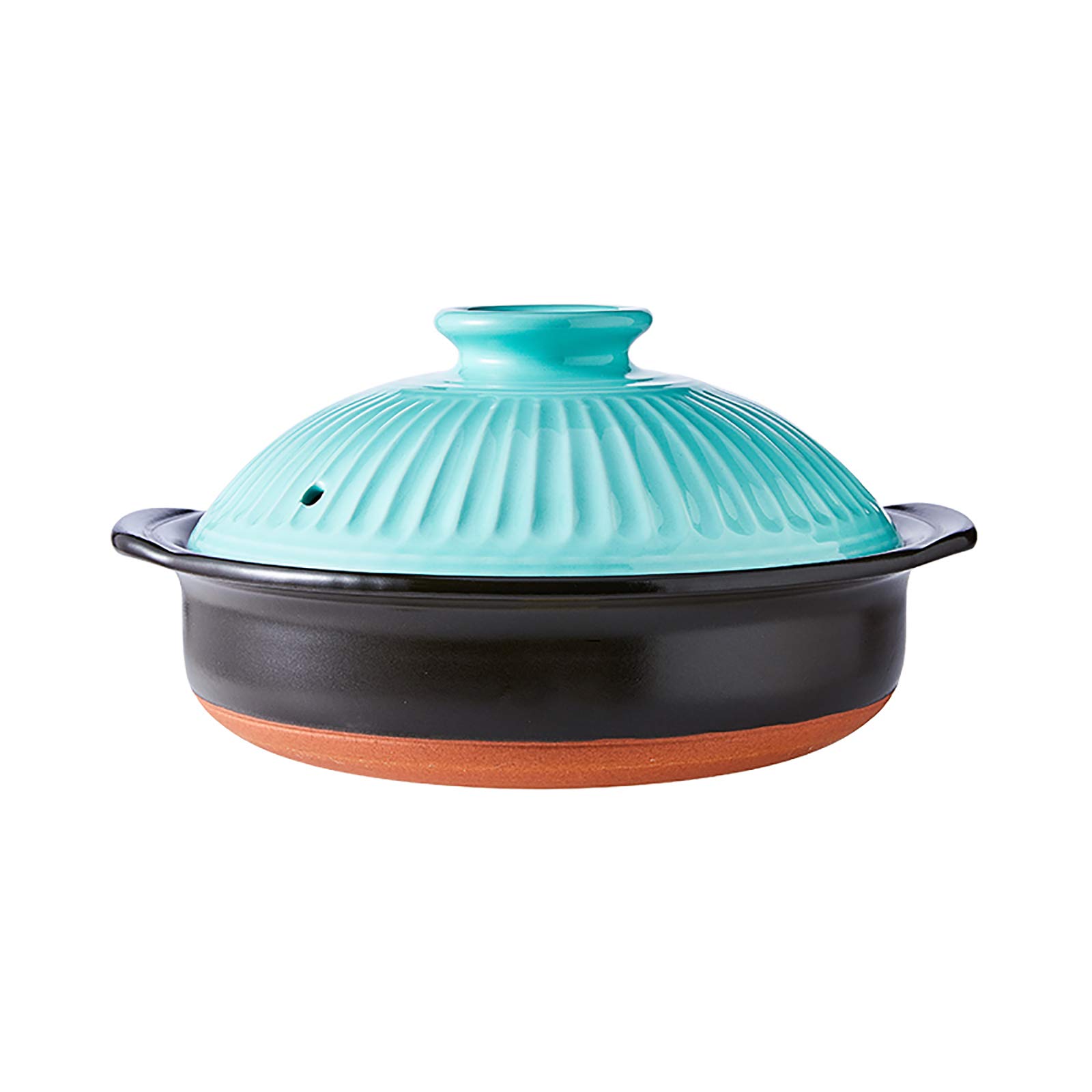 BB&UU Heat-Resistant Ceramic Clay Pot - 12x6 Inch Japanese Style Stew Pot, Soup Pot & Casserole Dish - Lead-Free, Mercury-Free, Non-Toxic & Food Safe - Perfect for Hot Pot, Stews, Soups & Slow Cooking - Authentic Japanese Design (31.4x15cm)