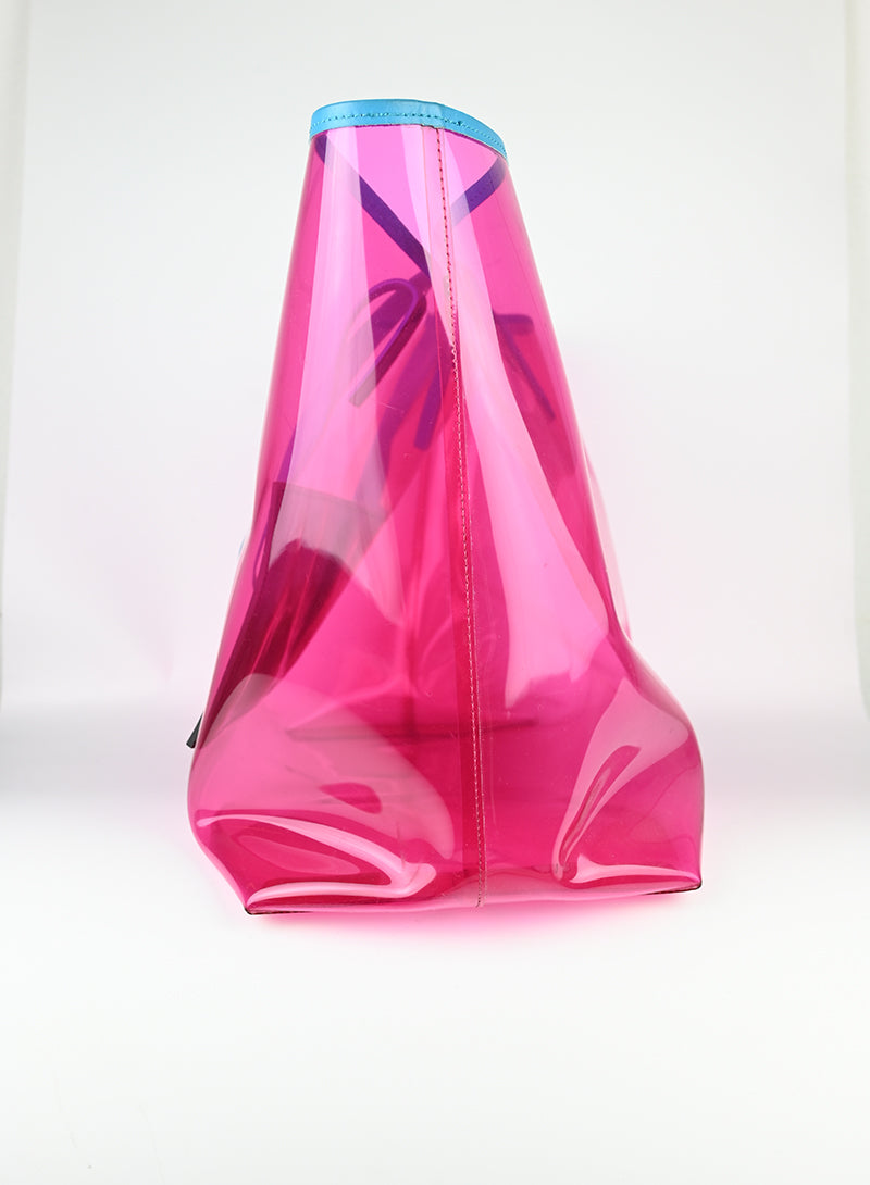 Versace Pink PVC Shopper Bag - Luxury Designer Tote for Women, Perfect for Shopping, Travel & Everyday Use