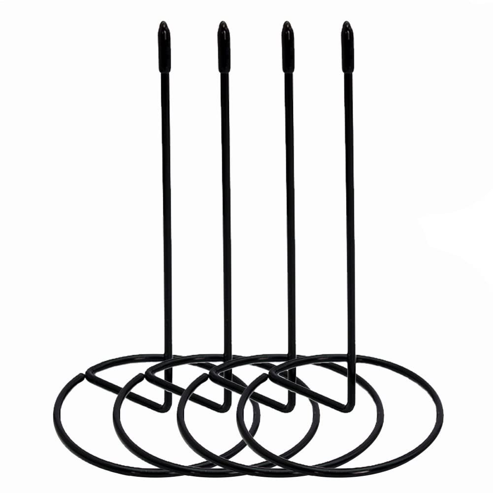 4 Pack 5.51 Inch Stainless Steel Receipt Holders - Straight Rod Paper Spikes for Restaurant, Cafe, Bar & Office - Durable Bill Forks for Checks, Invoices & Business Documents