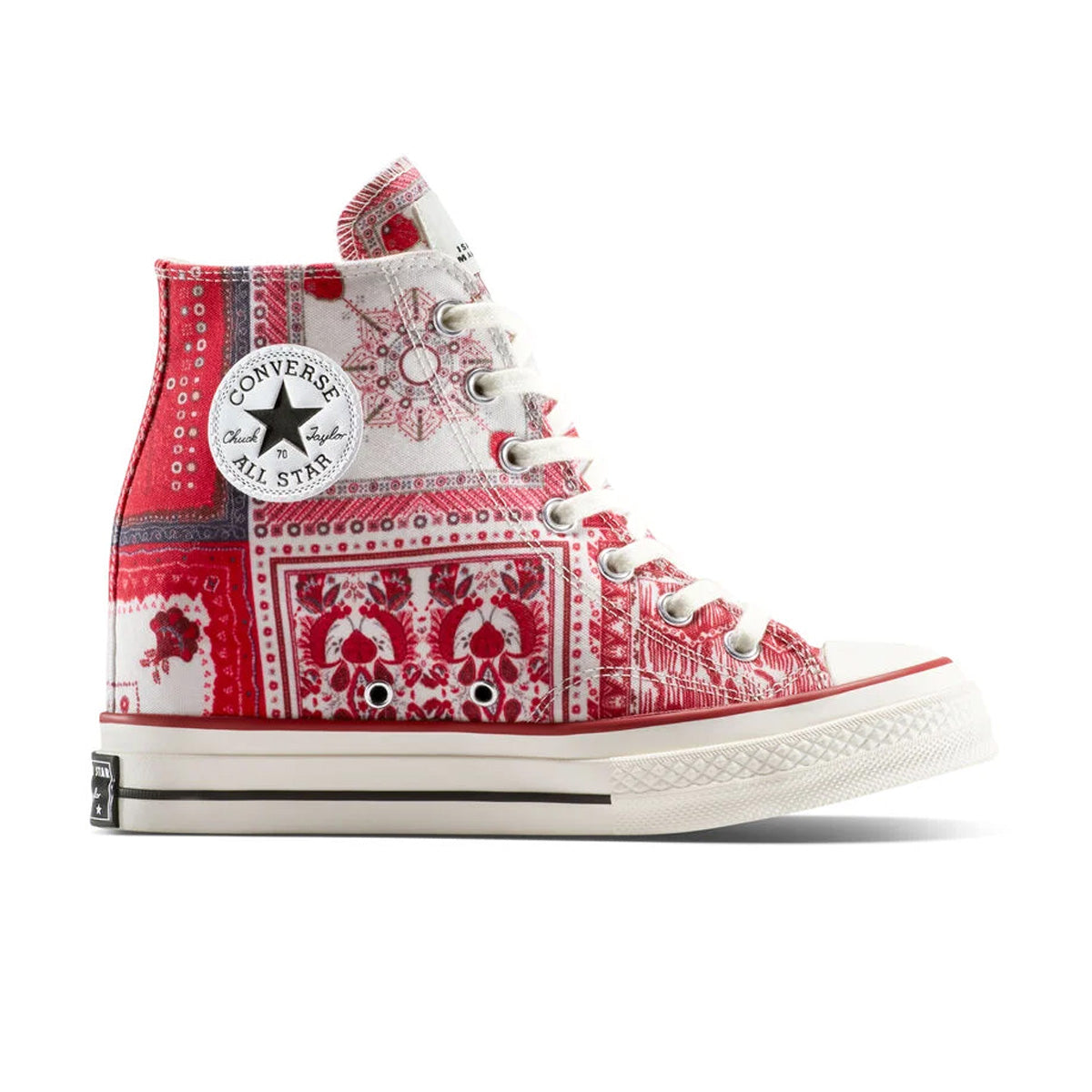 Isabel Marant Chuck 70 Wedge Sneakers in Vanilla Ice Red - Stylish & Comfortable Platform Shoes for Women | Perfect for Casual Outfits, Streetwear & Everyday Fashion