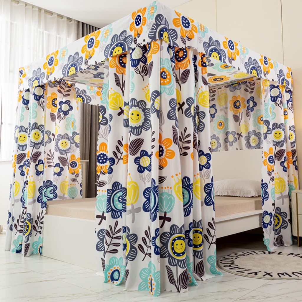 Luxury Elegant 4-Poster Bed Canopy with Windproof Design - Full Size Bed Net Curtain for Girls, Boys, Teens & Women - Perfect for Bedroom Decor, Princess Theme Rooms & Romantic Sleep Retreats