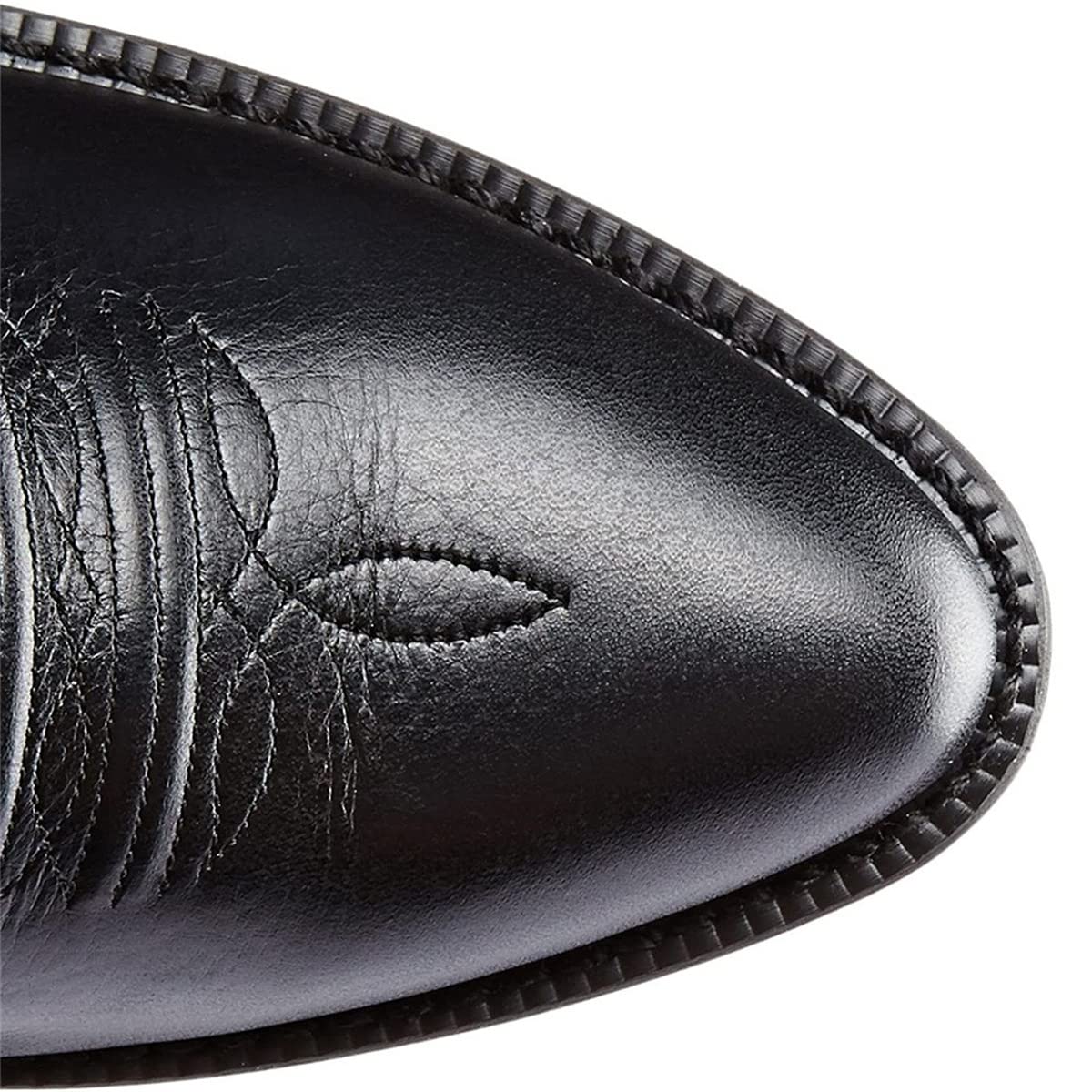 **Men's Lightweight Western Cowboy Boots - Embroidered Leather Mid Calf Pull-On Boots for Country, Motorcycle & Work | Wide Calf Comfort | Perfect for Rodeo, Riding & Casual Wear**