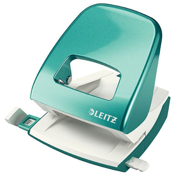 Leitz NEXXT 2 Hole Punch - 30 Sheets Capacity, Ice Blue - Perfect for Office Documents, School Papers & Filing Systems