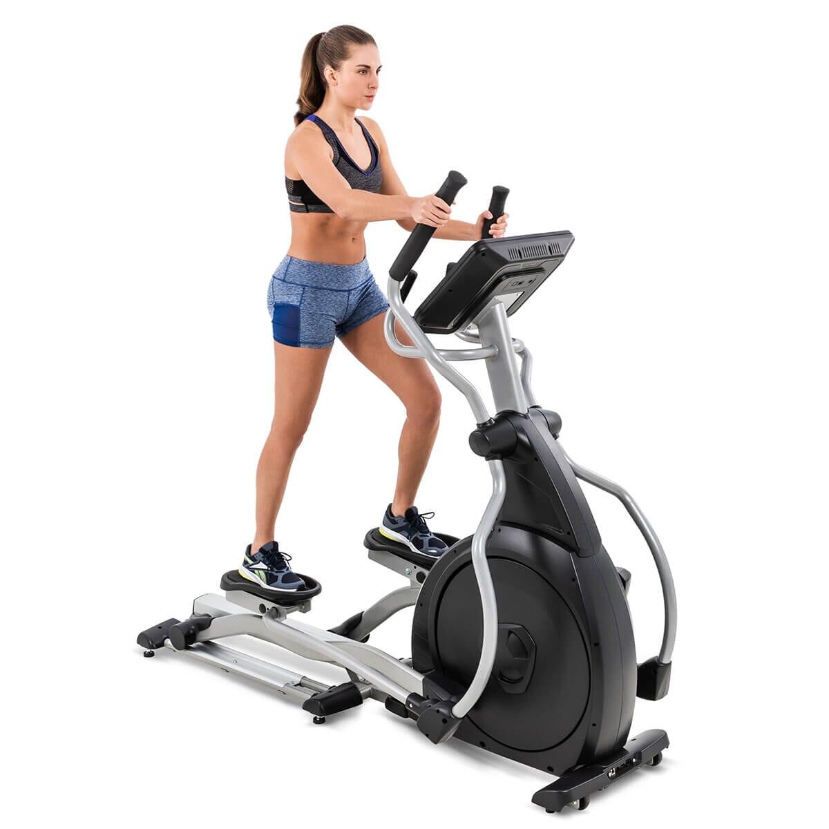 Spirit Fitness CE800ENT Elliptical Trainer - Low Impact Cardio Machine for Home Gym, Full Body Workout Equipment | Perfect for Small Spaces & Apartment Fitness
