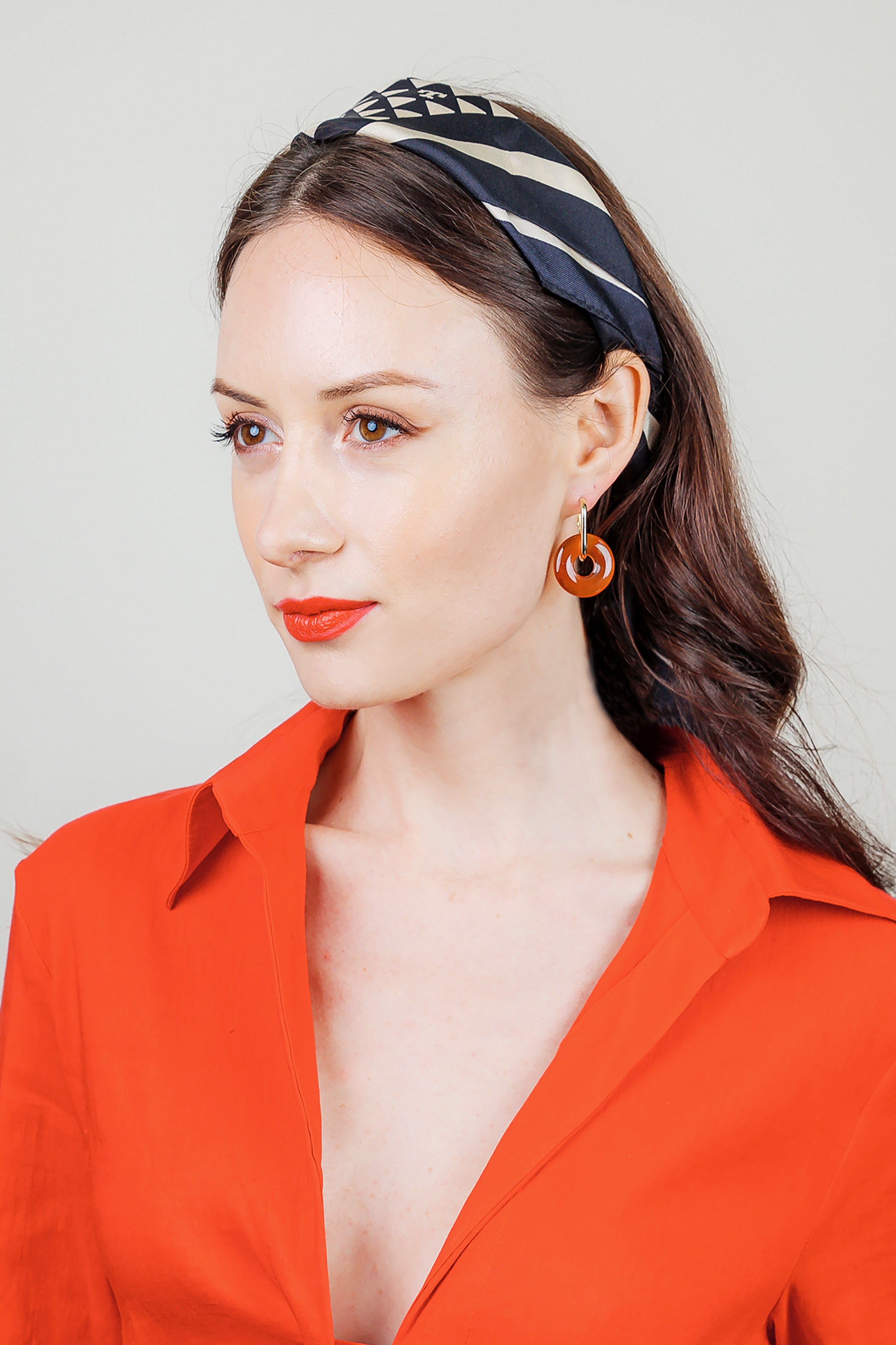 Minimalist Donut Shaped Red Agate Earrings for Women - Dainty Boho Jewelry Gift for Everyday Wear, Office & Special Occasions