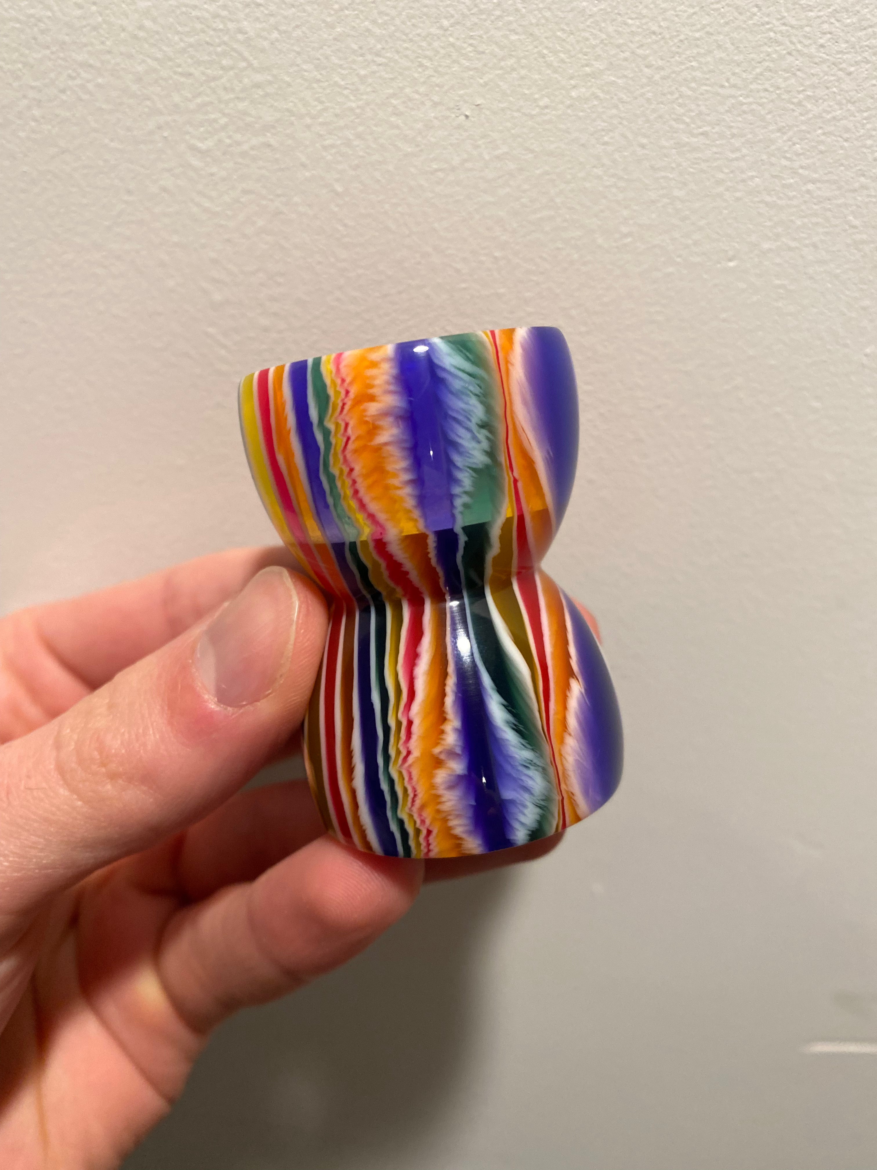 Handcrafted Candy Stripe Shaving Brush Handle for 28mm & 30mm Knots - Premium Factory Second - Perfect for Wet Shaving & Grooming Gifts