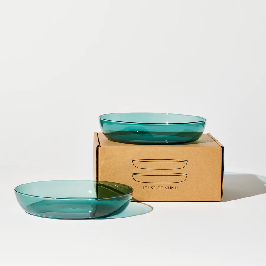Premium Set of 2 Teal Ceramic Dinner Plates - Elegant Tableware for Everyday Meals & Dinner Parties - Perfect for Home Dining, Entertaining Guests & Special Occasions