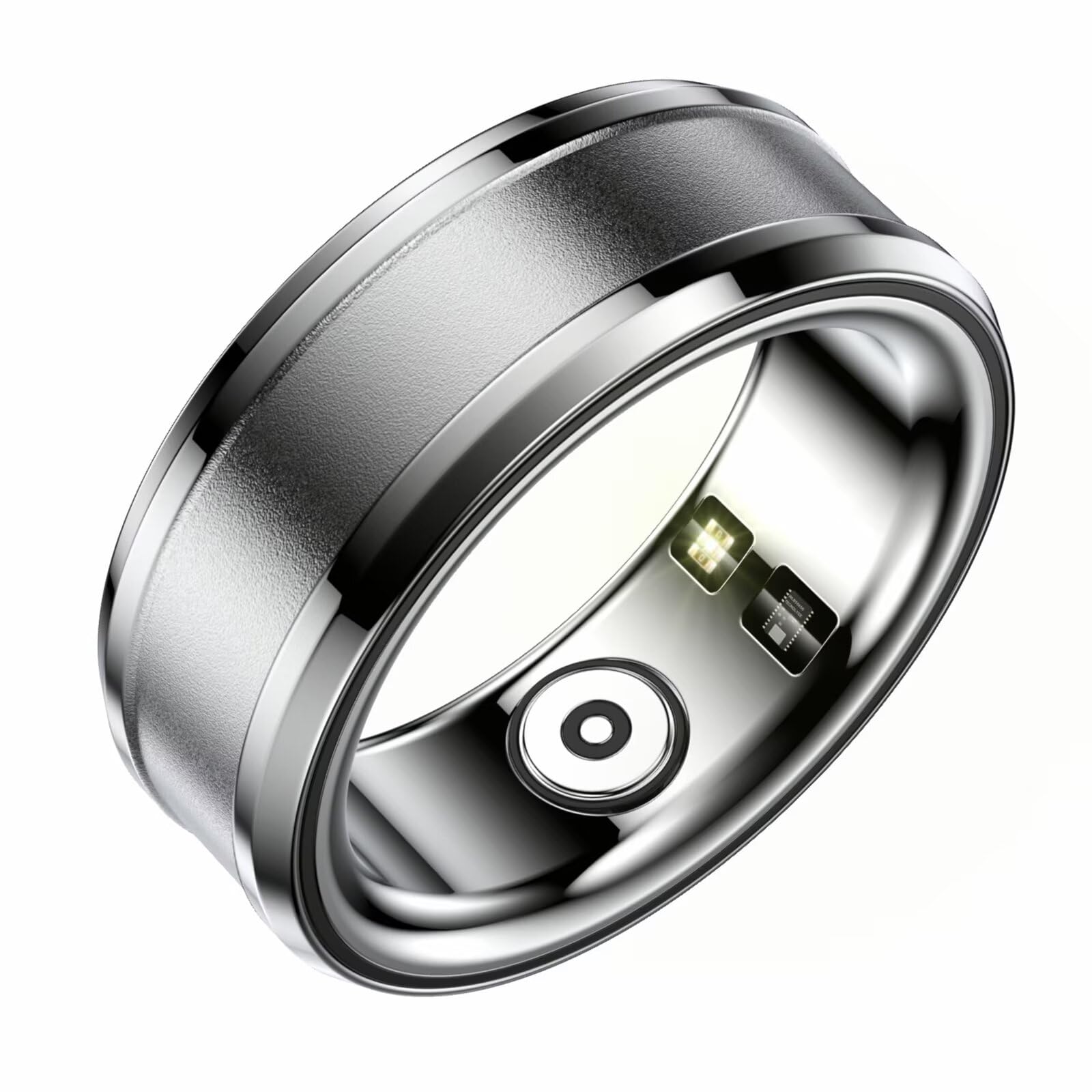Findtime Smart Ring for Men & Women - Gold & Silver Fitness Tracker with Heart Rate Monitor, Step Counter, Activity Tracker - Compatible with Android - Perfect for Workouts, Running & Daily Health Tracking