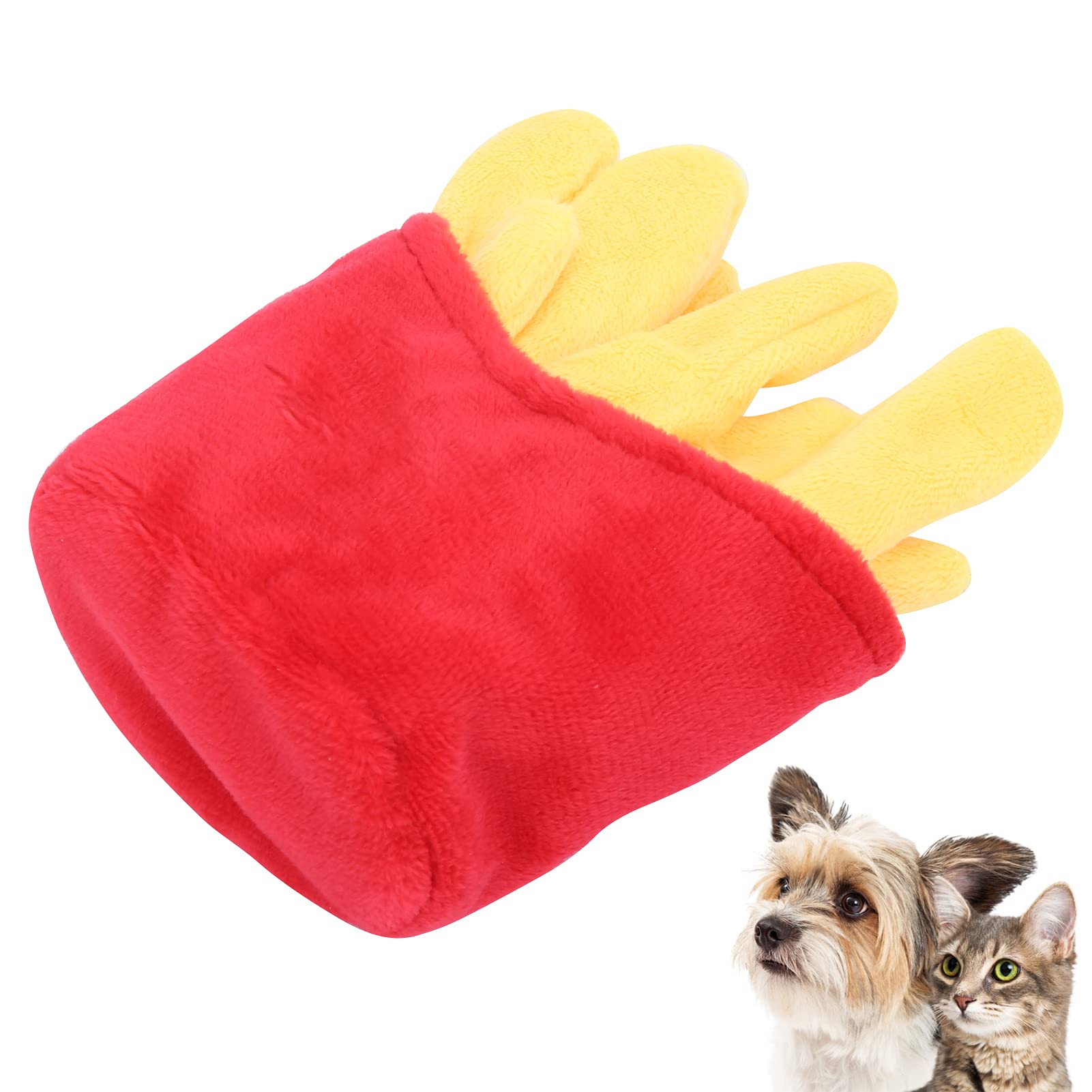 GLOGLOW Squeaky Dog Toys - French Fries Plush Chew Toy for Puppies, Interactive Play & Teeth Cleaning | Perfect for Playtime, Training & Bonding with Your Dog