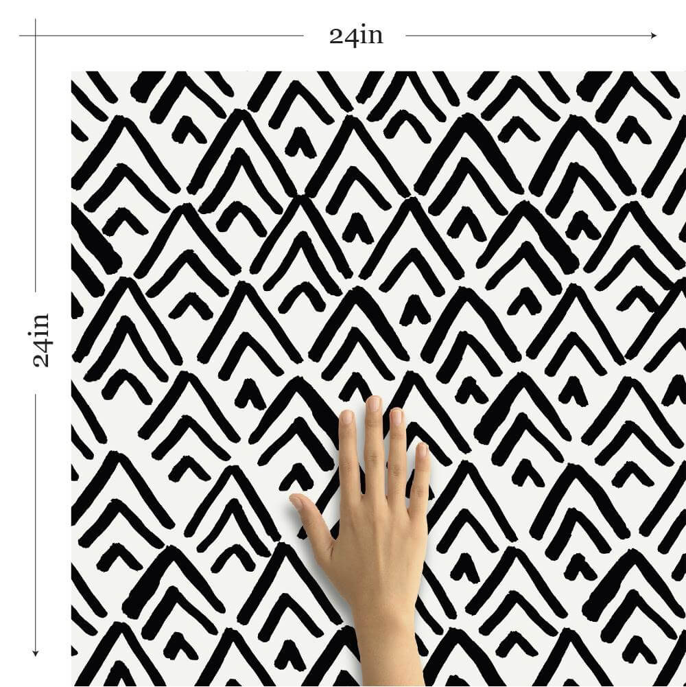 Black and White Striped Peel and Stick Removable Wallpaper for Teens - Self-Adhesive Decorative Wall Covering for Bedrooms, Dorm Rooms & Home Decor