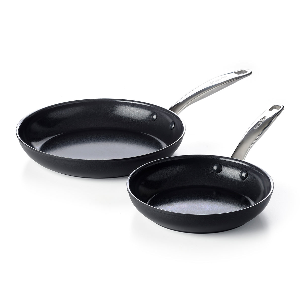 Chatham Black Ceramic Nonstick 8-Inch & 10-Inch Frying Pan Set - PFOA-Free Cookware for Healthy Cooking, Perfect for Sautéing, Frying & Omelets