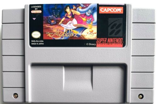 Aladdin SNES Game - Super Nintendo Classic Cartridge - Play Disney's Aladdin Adventure on Your SNES Console - Perfect for Retro Gaming Enthusiasts & Disney Fans