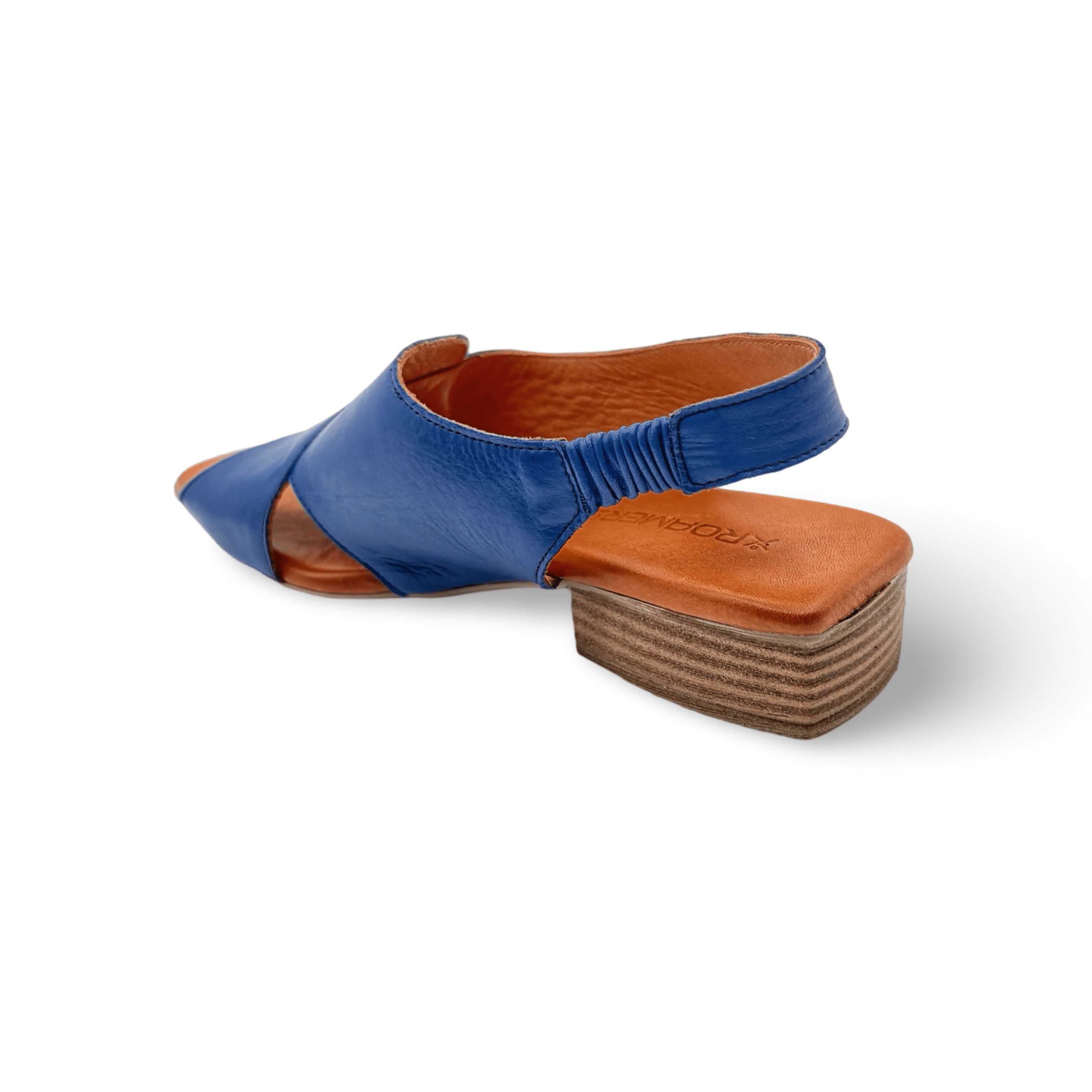 Xena Women's Cobalt Blue Leather Sandals - Comfortable Boho Gladiator Style for Summer Beach Vacation & Casual Outings