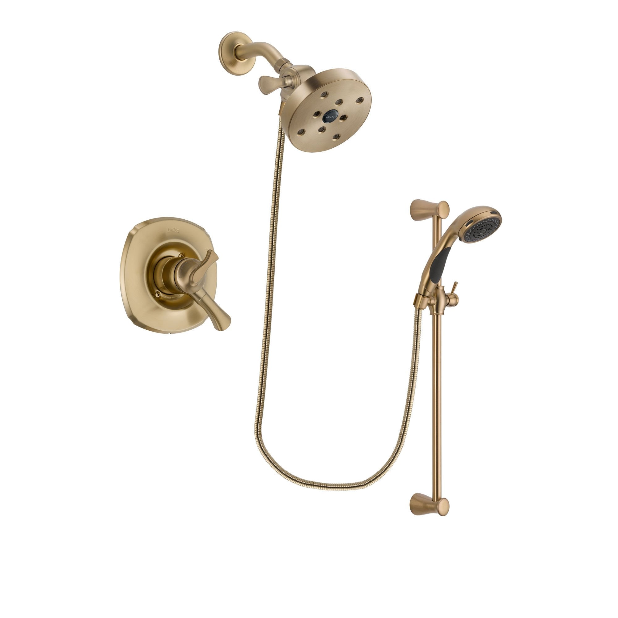 Delta Addison Champagne Bronze Shower Faucet System with Hand Shower DSP3520V - Luxury Bathroom Upgrade for Spa-Like Experience