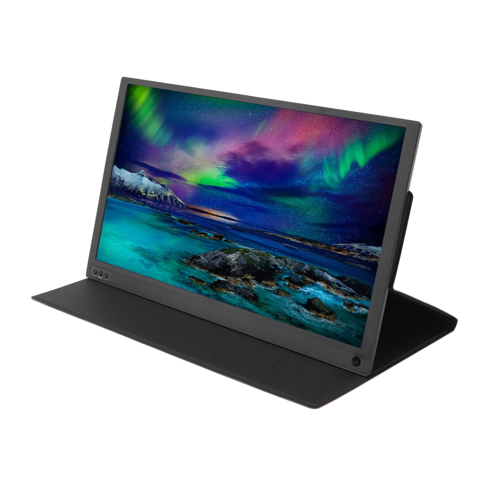 Denash 15.6 Inch HD IPS Gaming Monitor - Portable External Screen for Laptop, PC & Smartphone - Black | Perfect for Work, Travel & Multi-Tasking