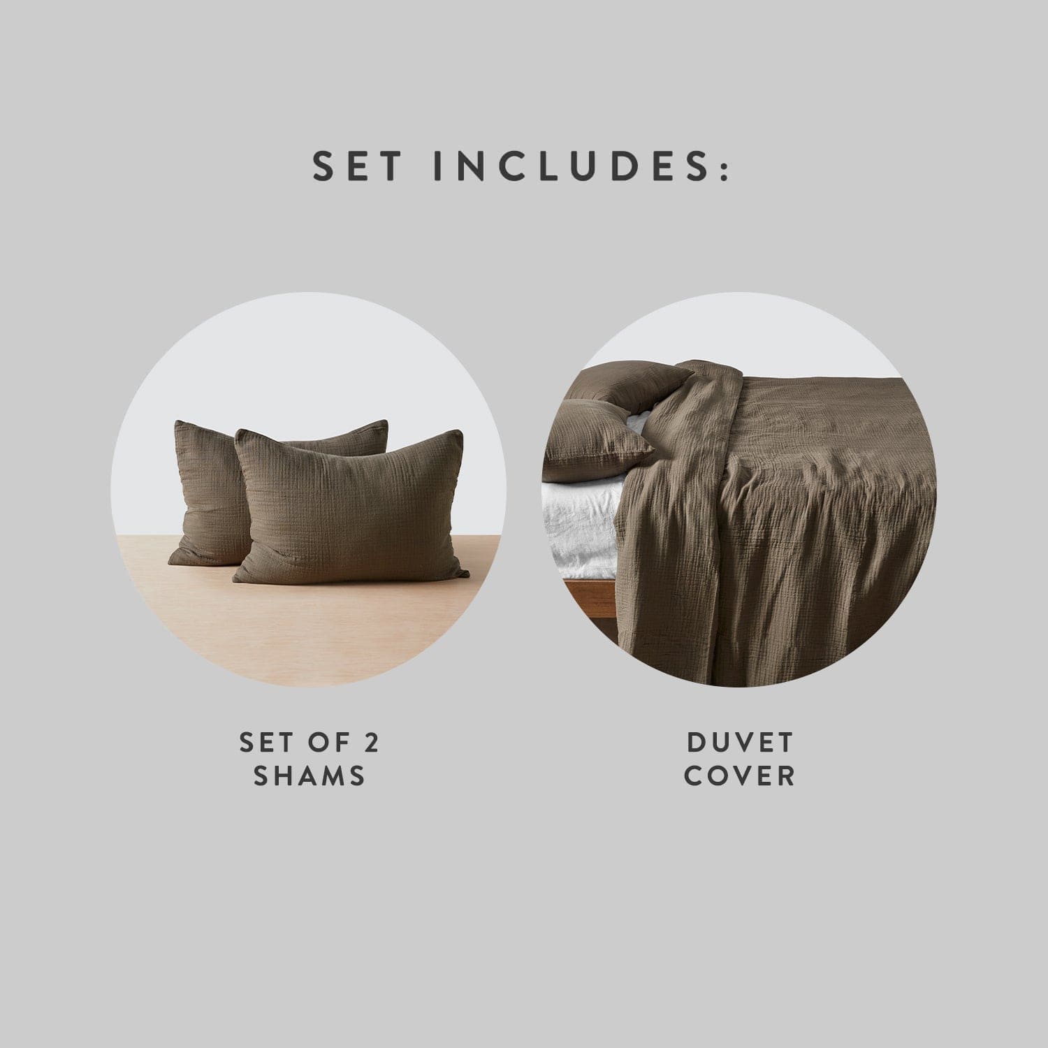 Organic Cotton Gauze Duvet Cover Set - Breathable & Soft Bedding for All Seasons | Perfect for Cozy Bedrooms, Guest Rooms & Vacation Homes
